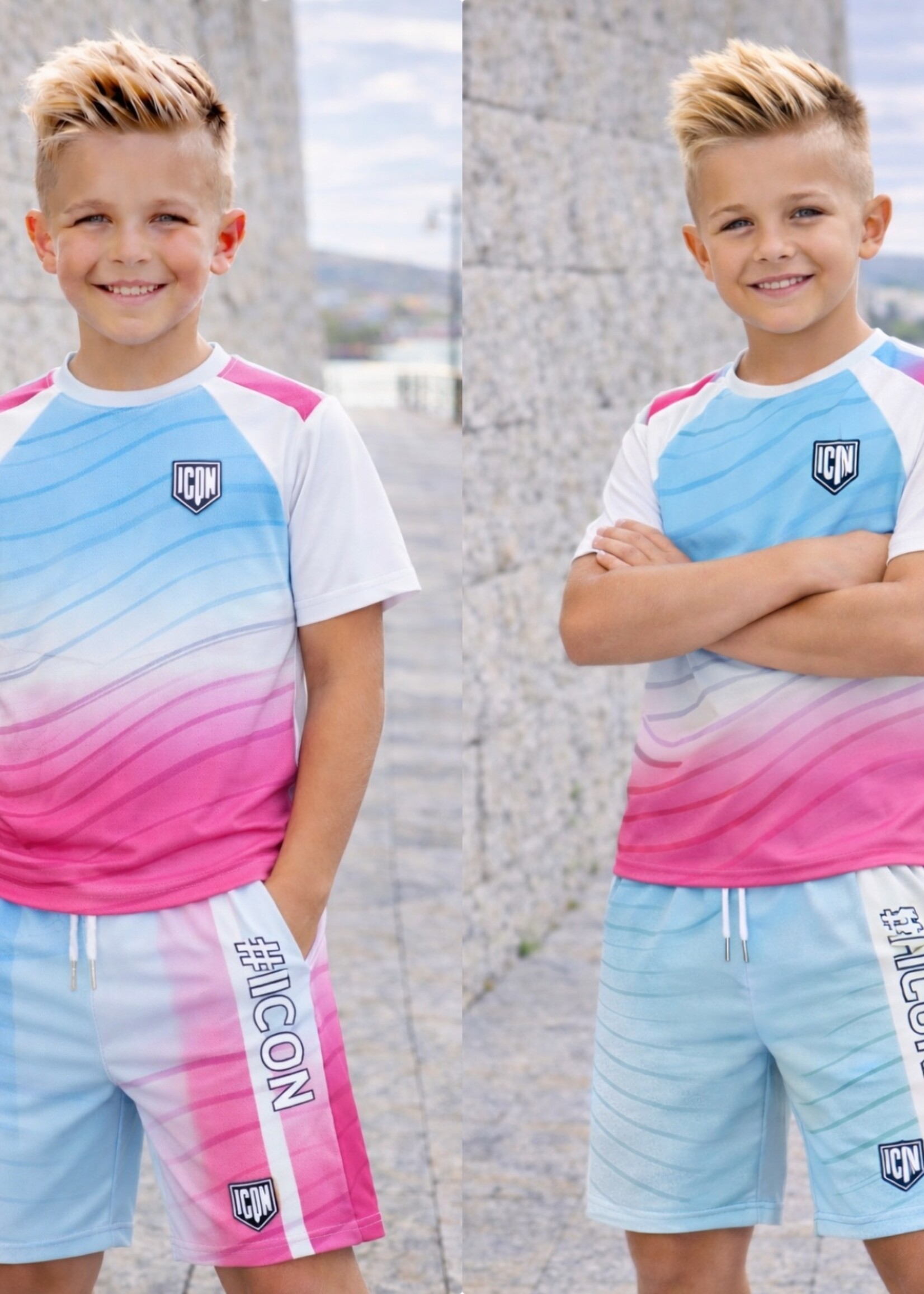 Icon Sporting Set Blue White Pink