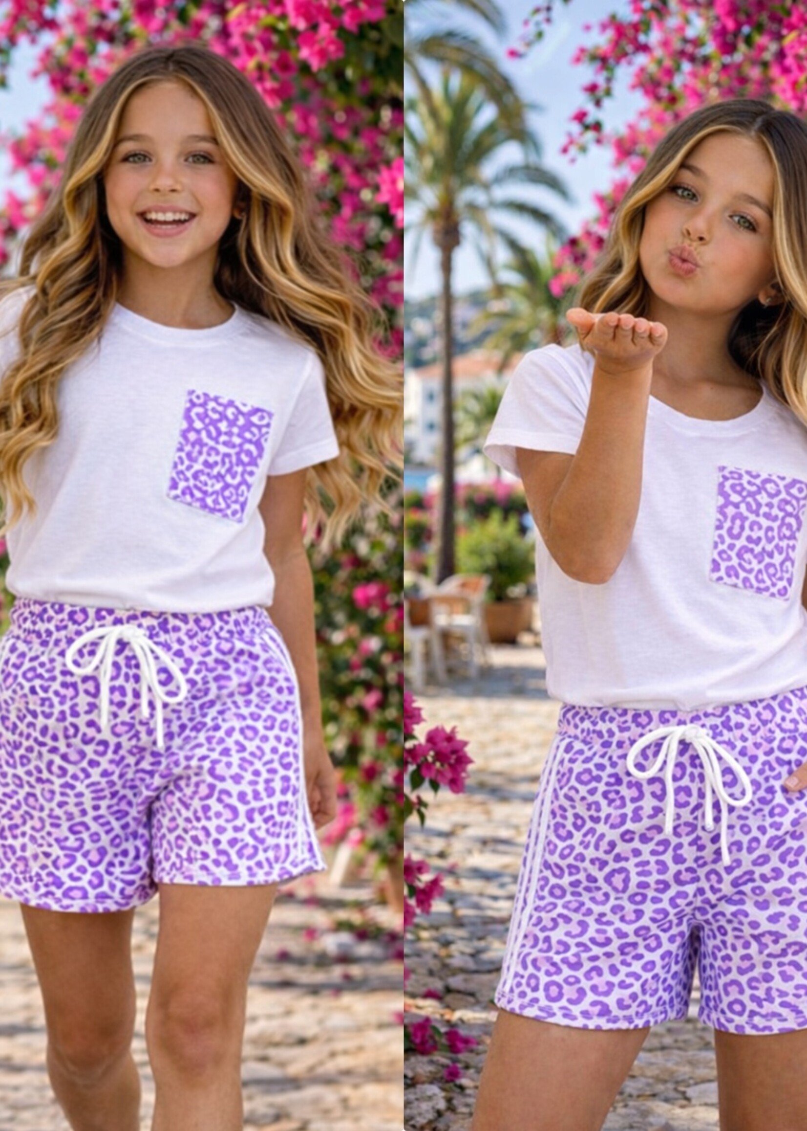 Wild Leopard Set Lila