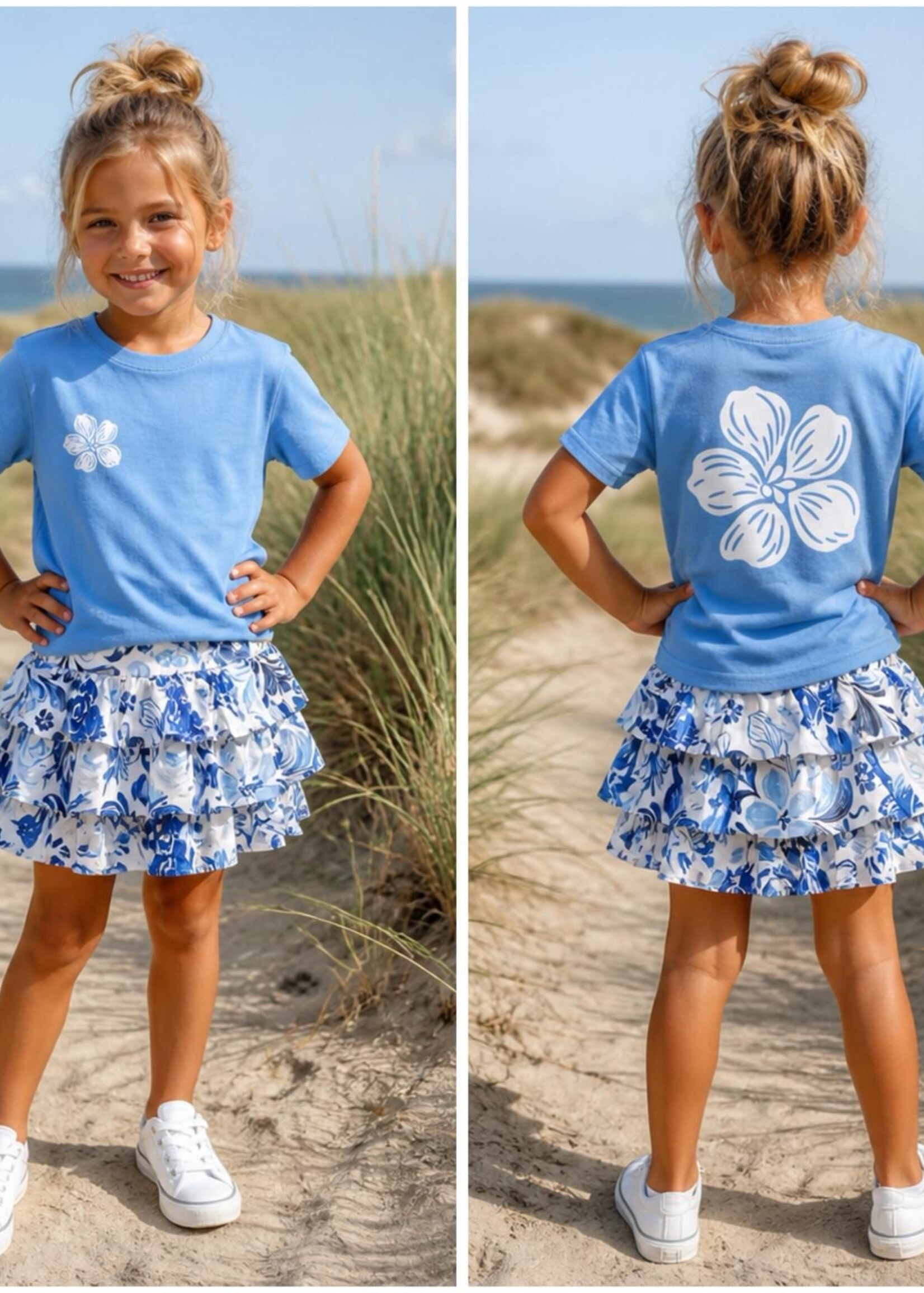 Hawai Ruffle Skort Blue