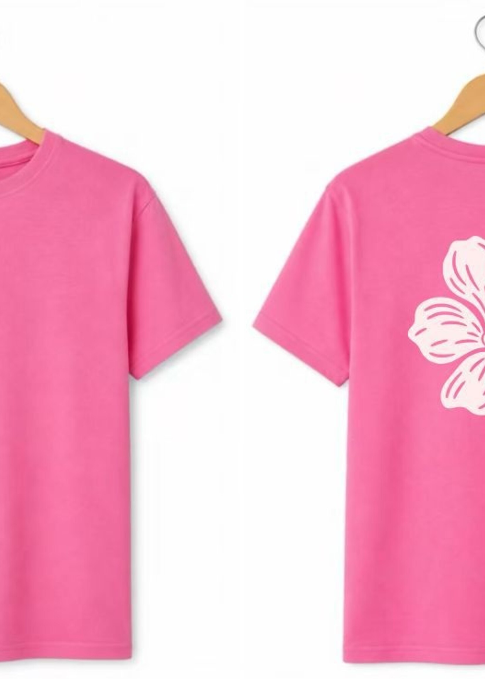 Hawai Flower Shirt Pink/White