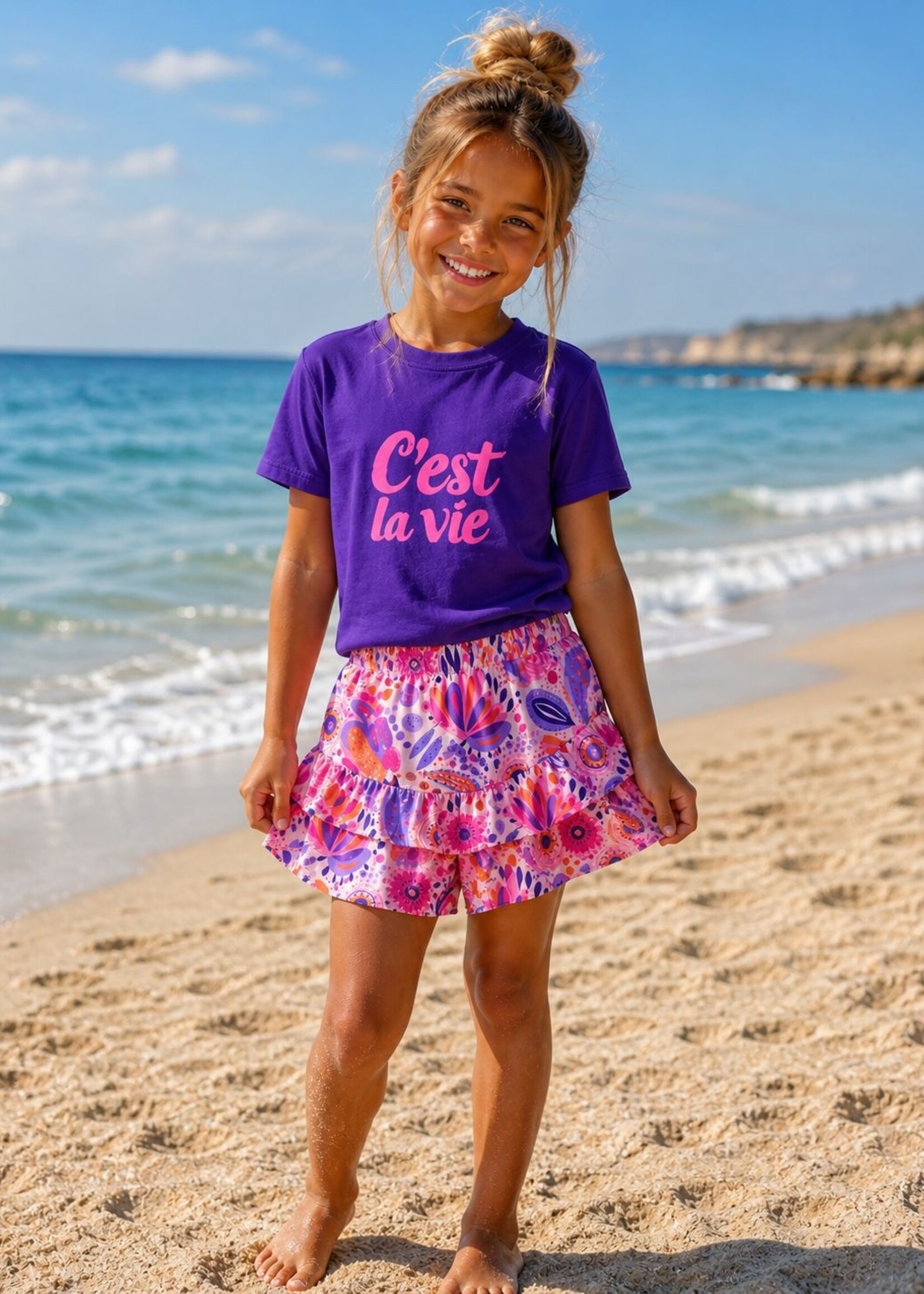 C'est La Vie Skort Pink/Purple