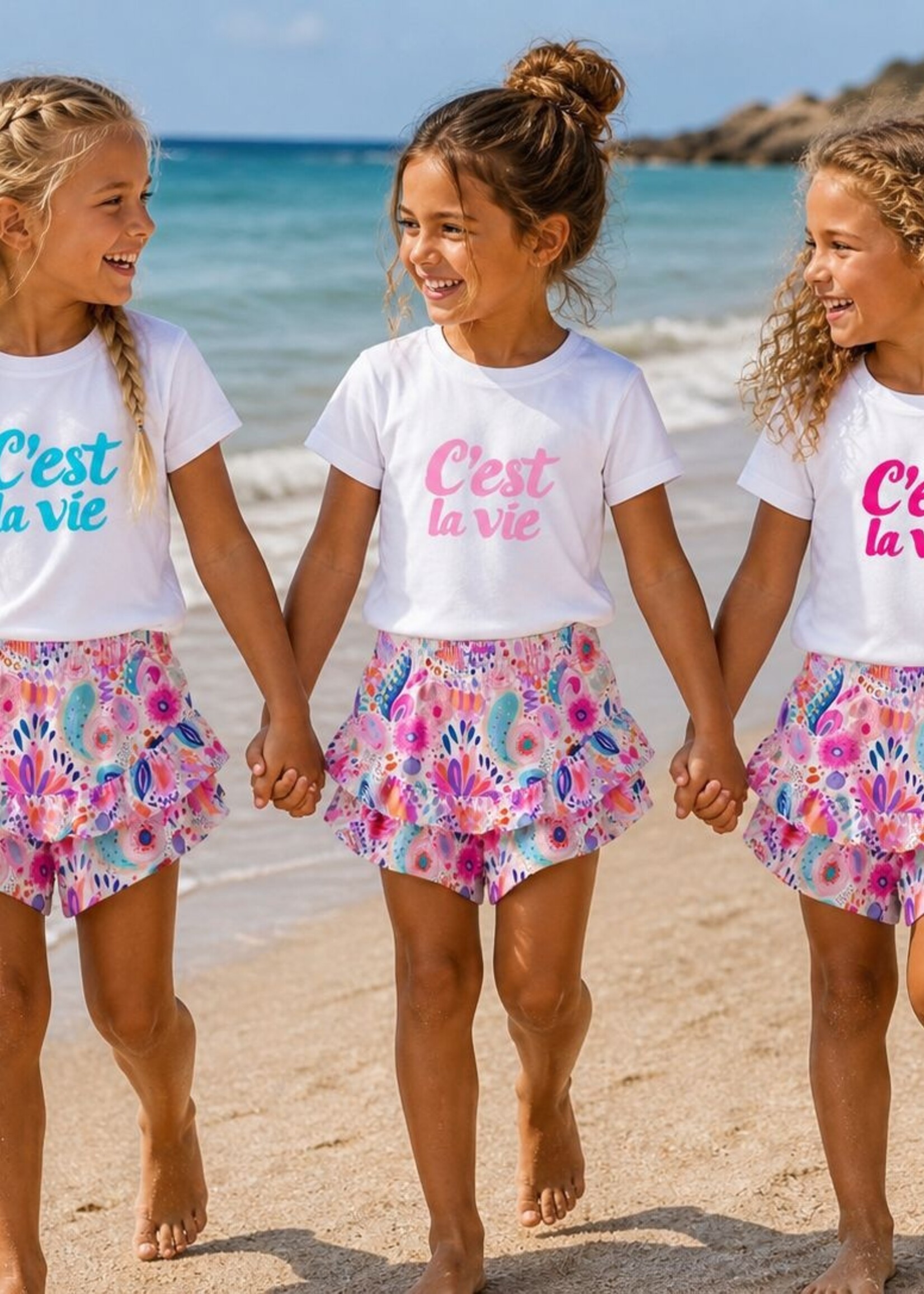 C' Est La Vie Skort Pink/Blue
