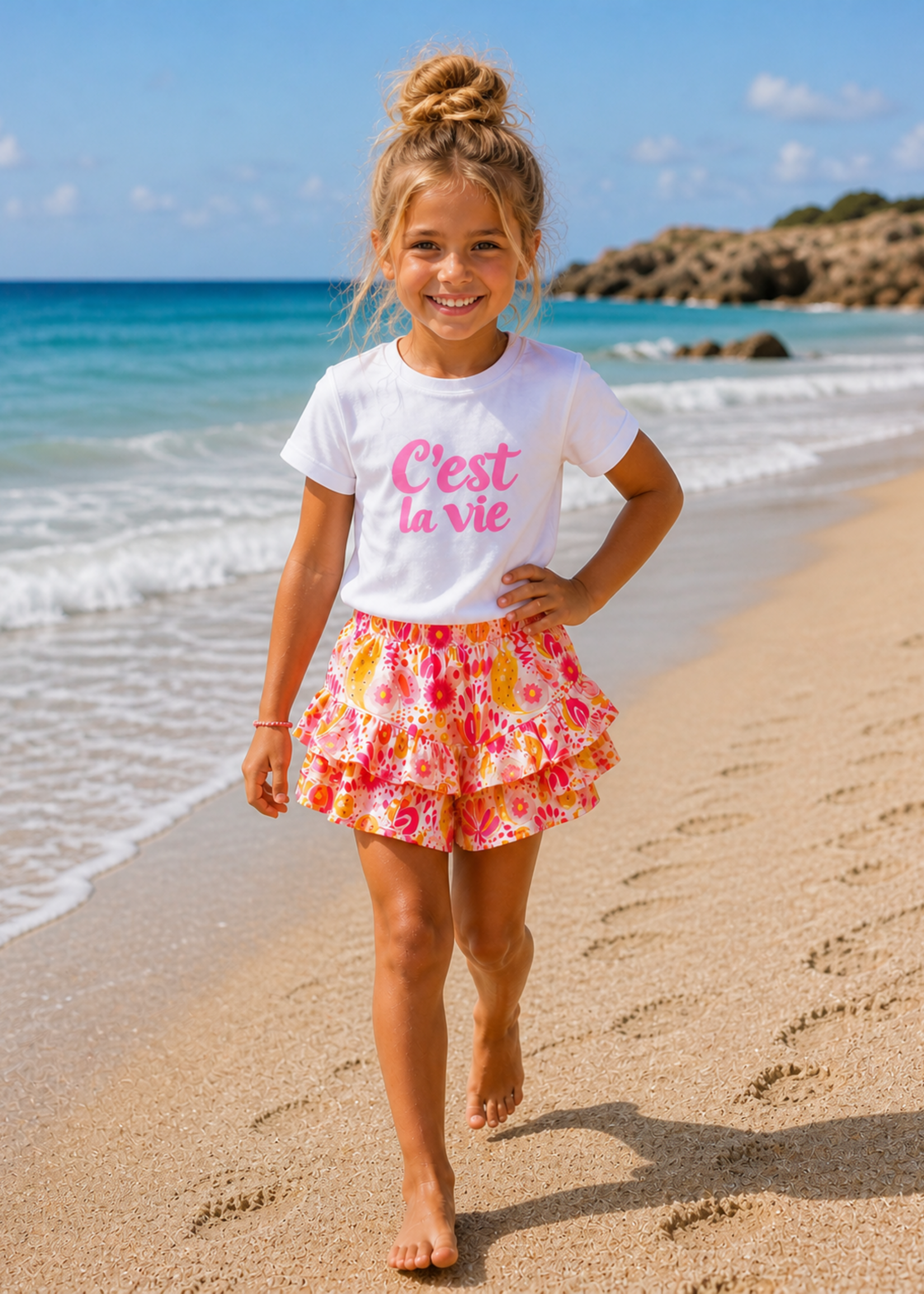 C'Est La Vie Shirt White/ Pink