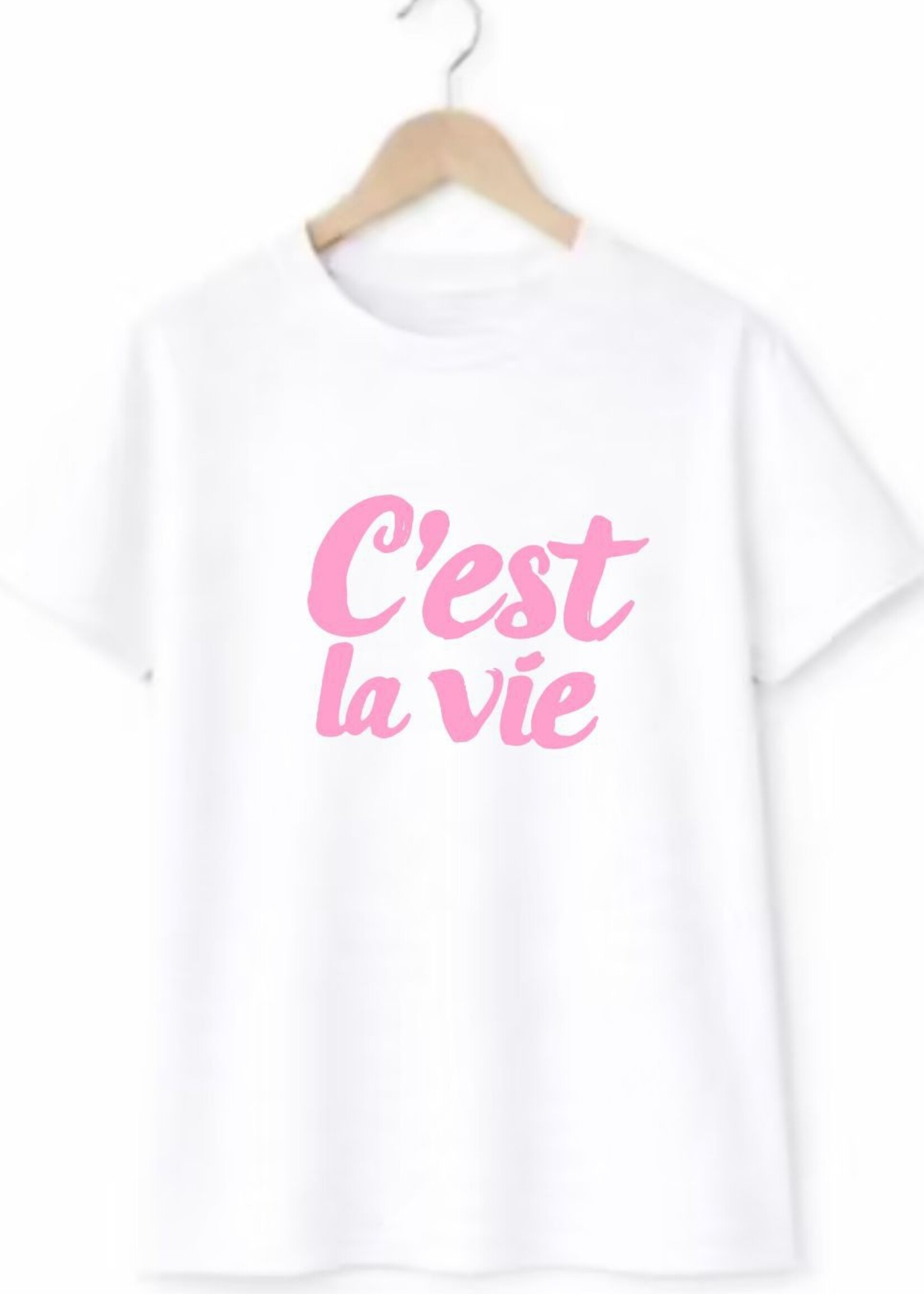 C'Est La Vie Shirt White/ Pink