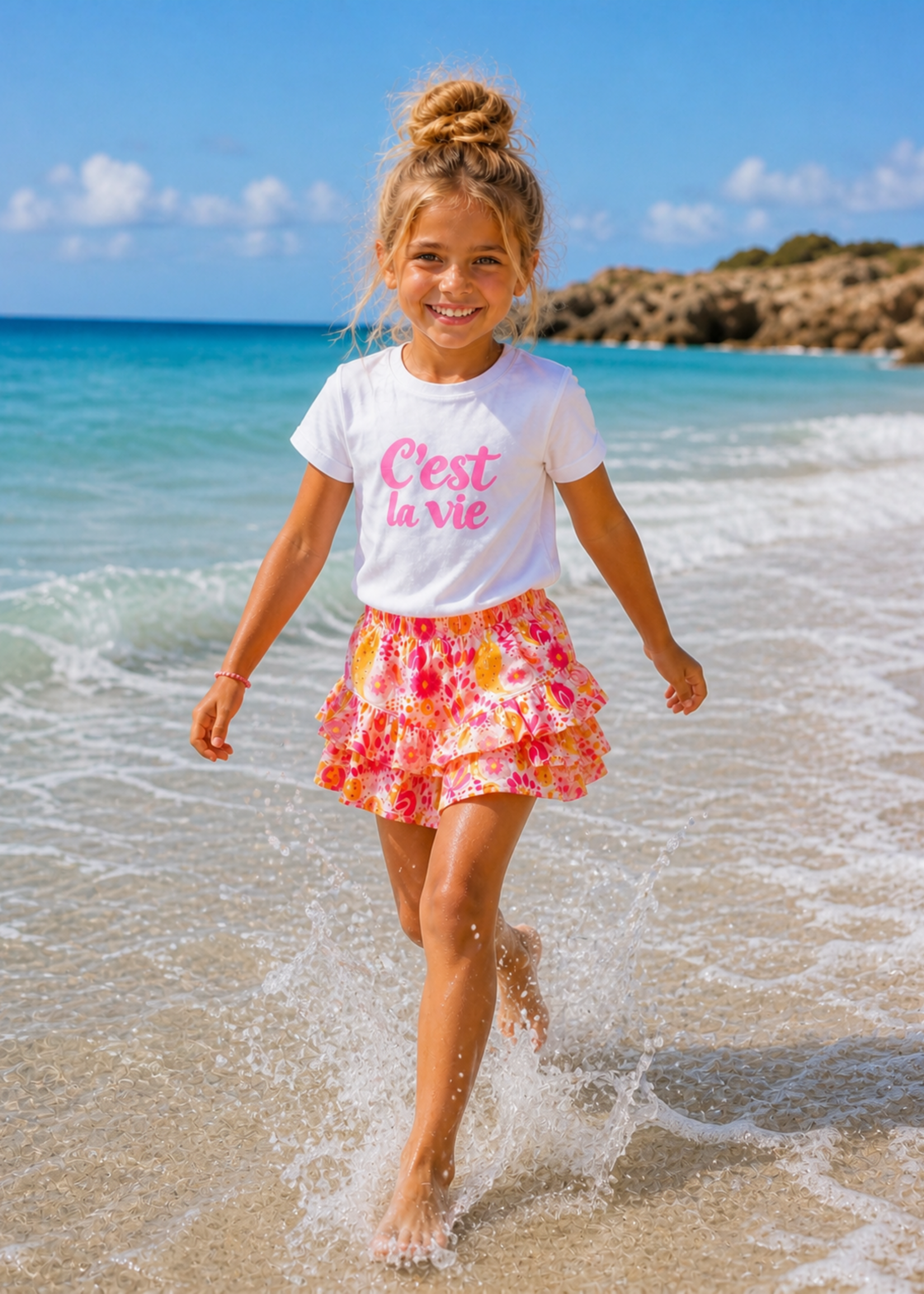 C'Est La Vie Skort Pink/Yellow
