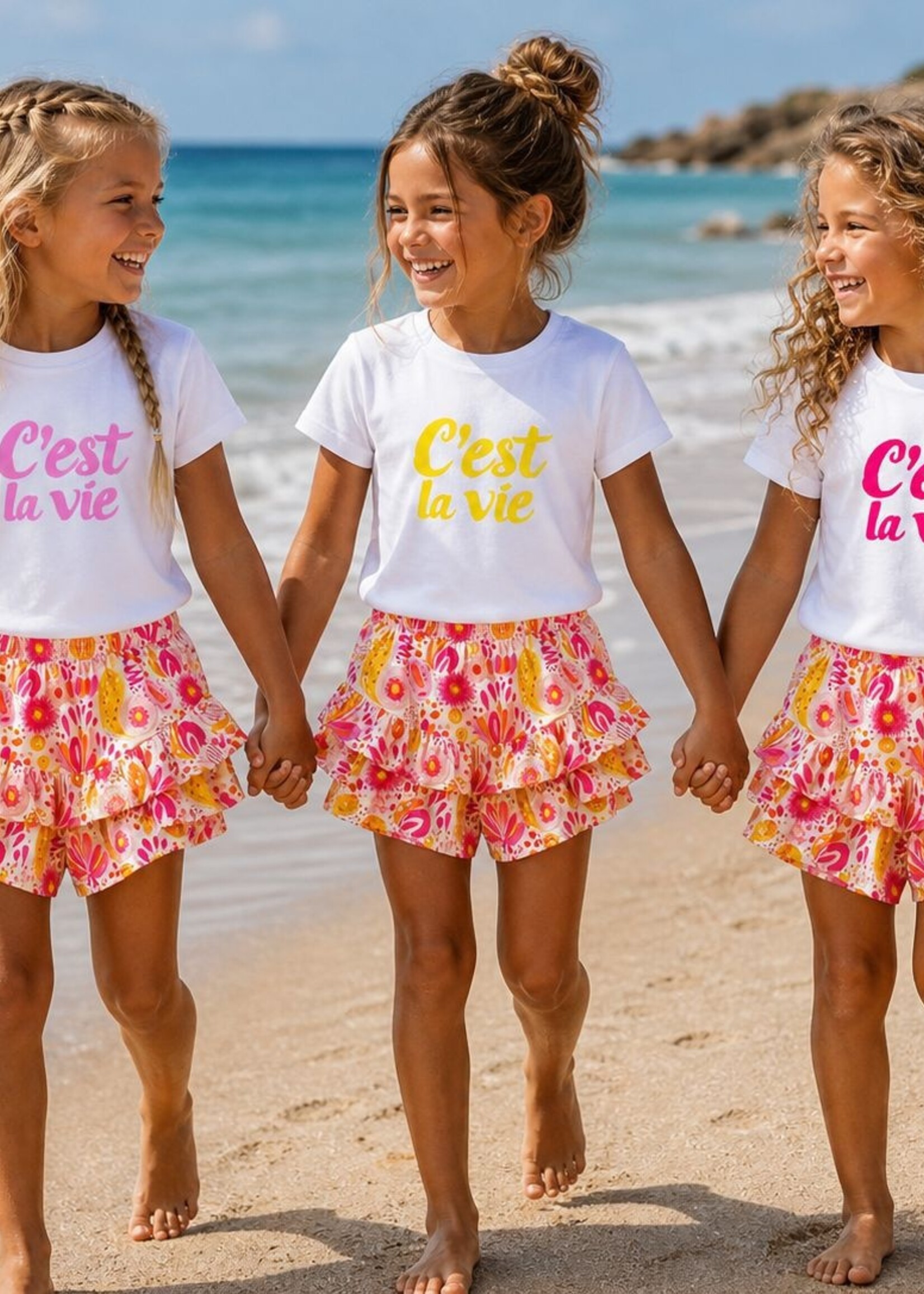 C'Est La Vie Skort Pink/Yellow