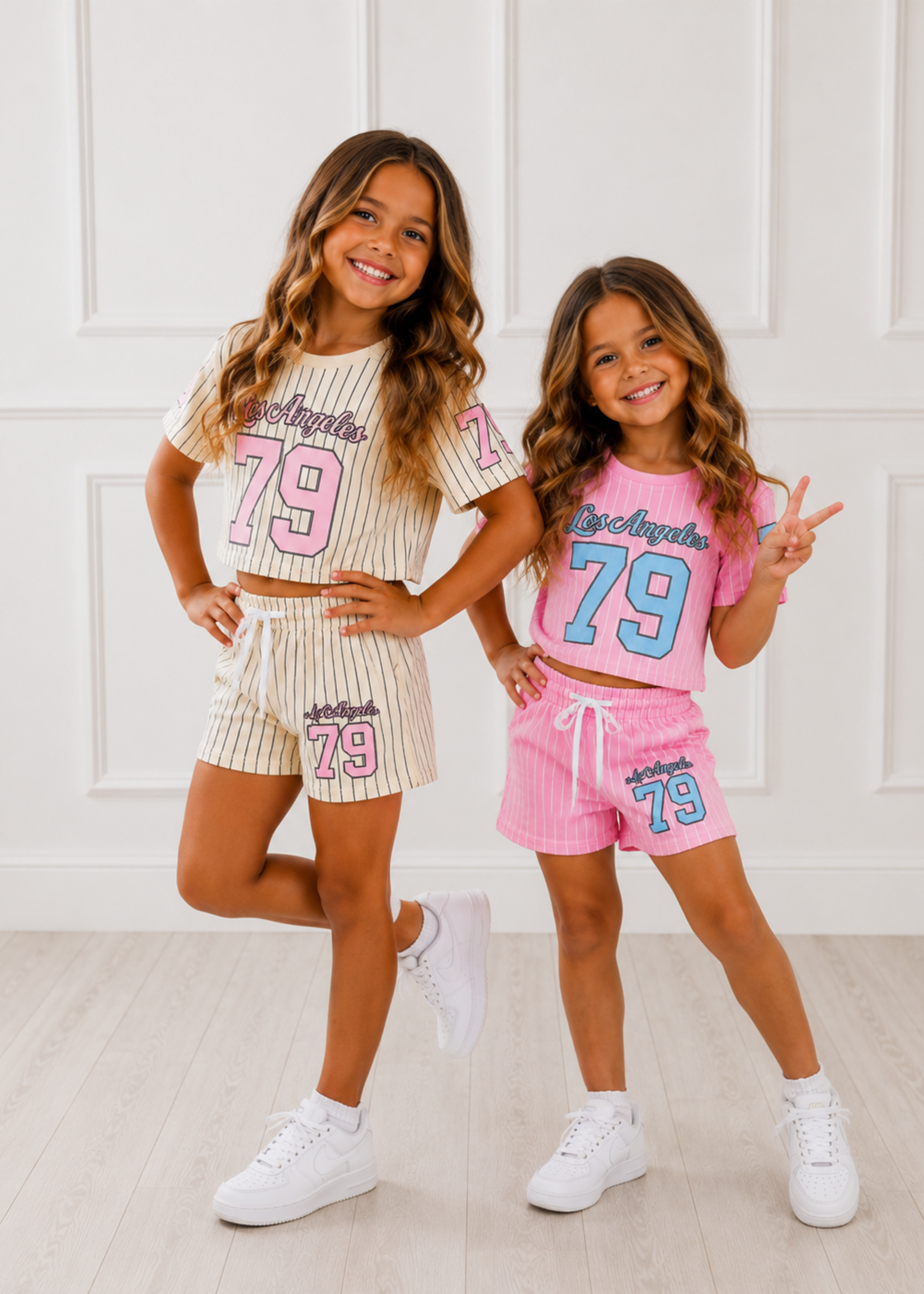 Baseball Los Angeles Set Pink