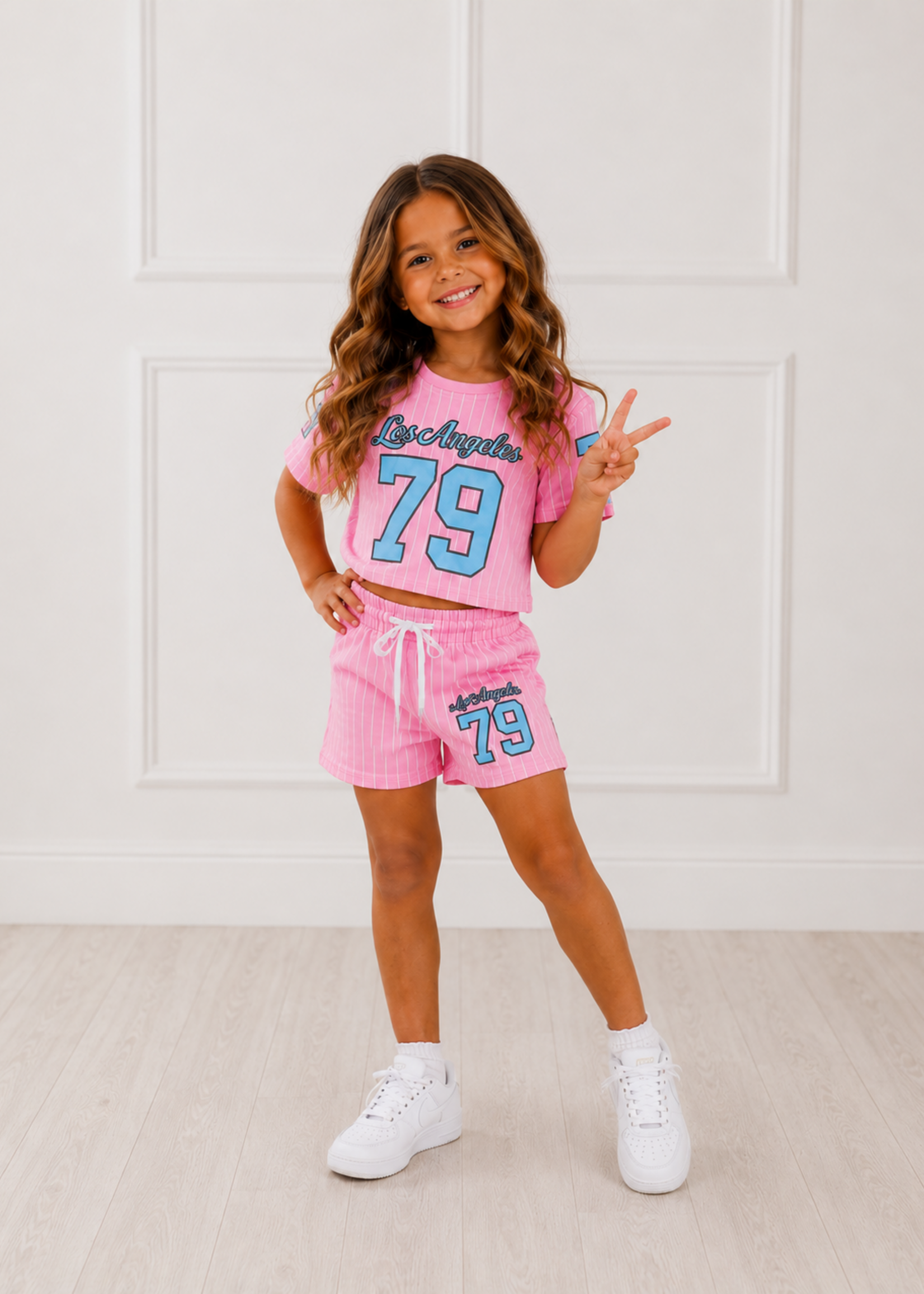 Baseball Los Angeles Set Pink