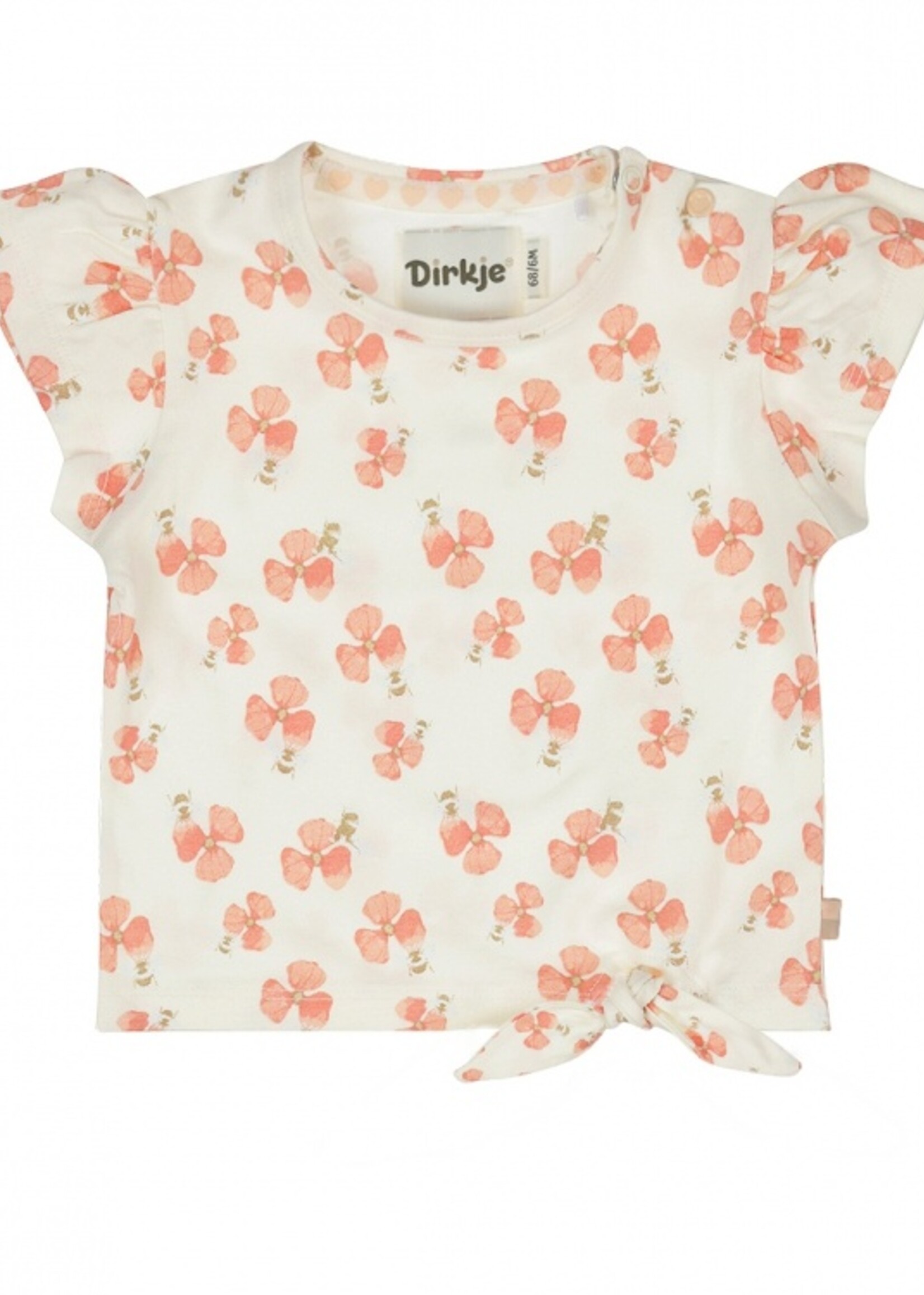 Dirkje Girls Flower Peach Top
