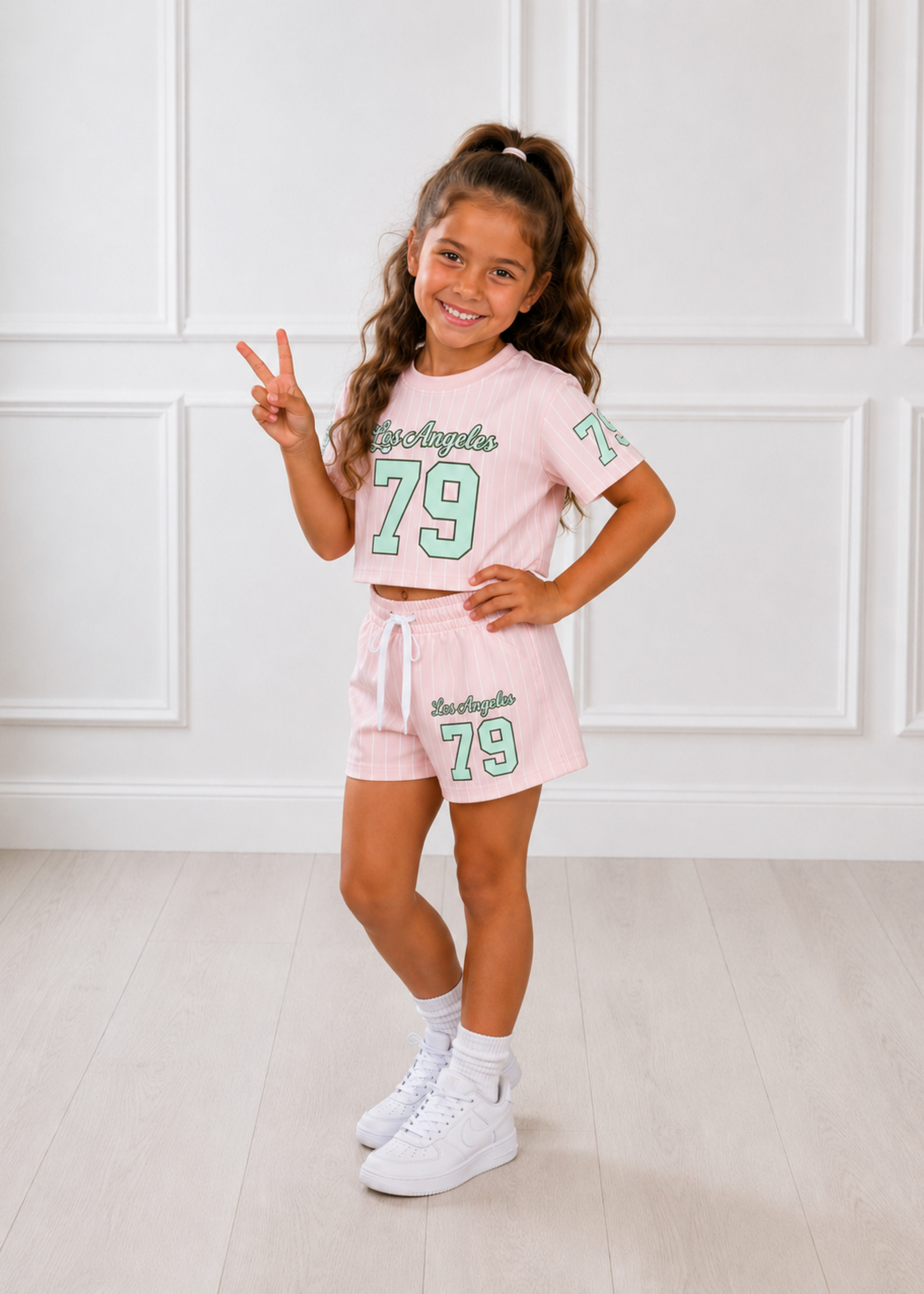 Baseball Los Angeles Set Pastel Roze