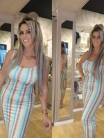 Dames SummerDress Zigzag Mint