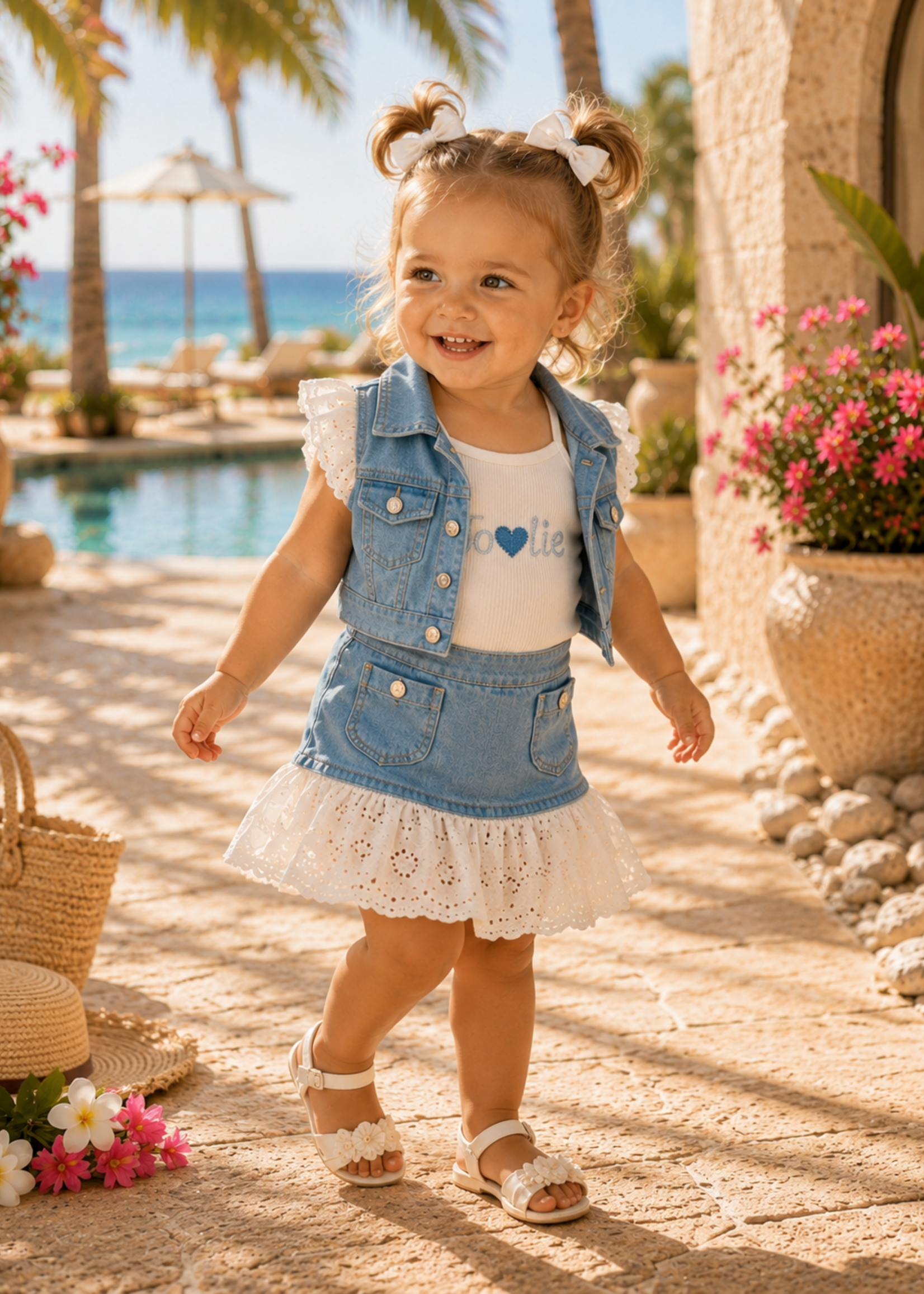 Girls Jolie Broderie Set