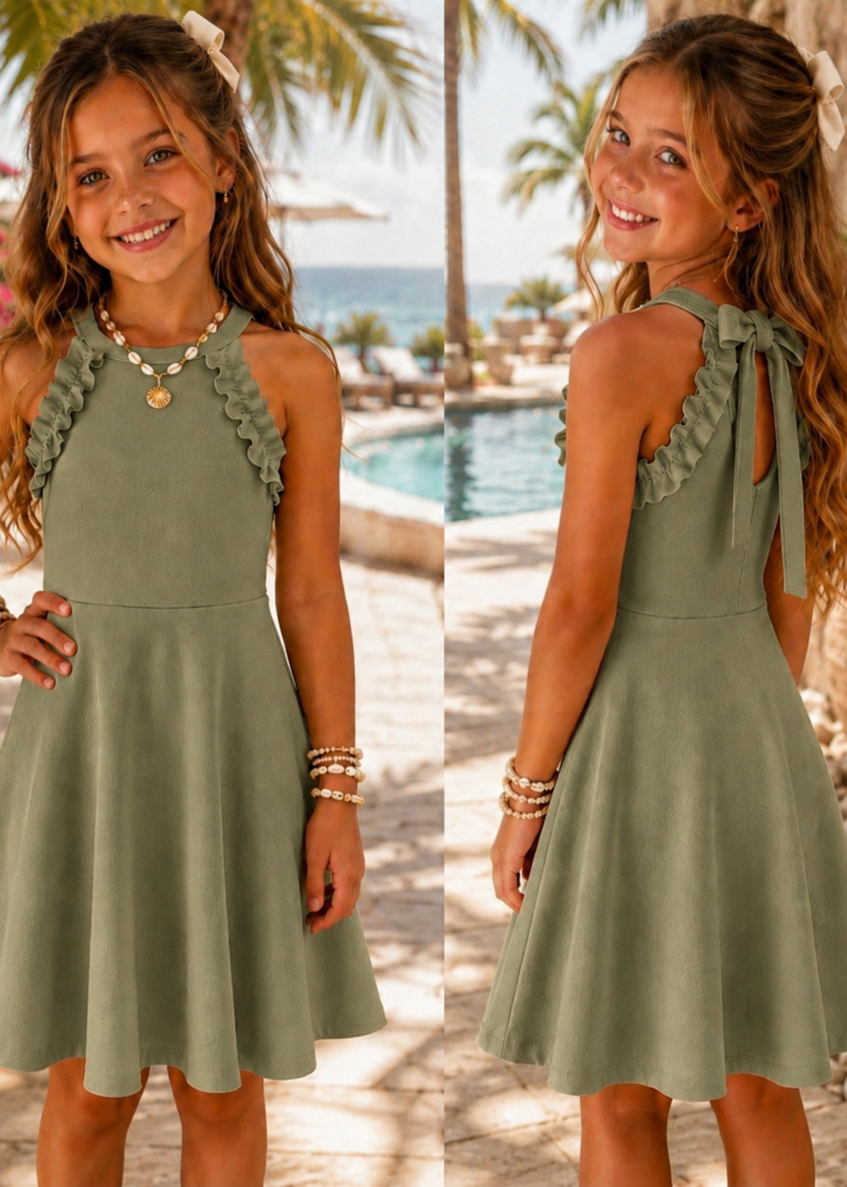 Paradise Dress Army Green