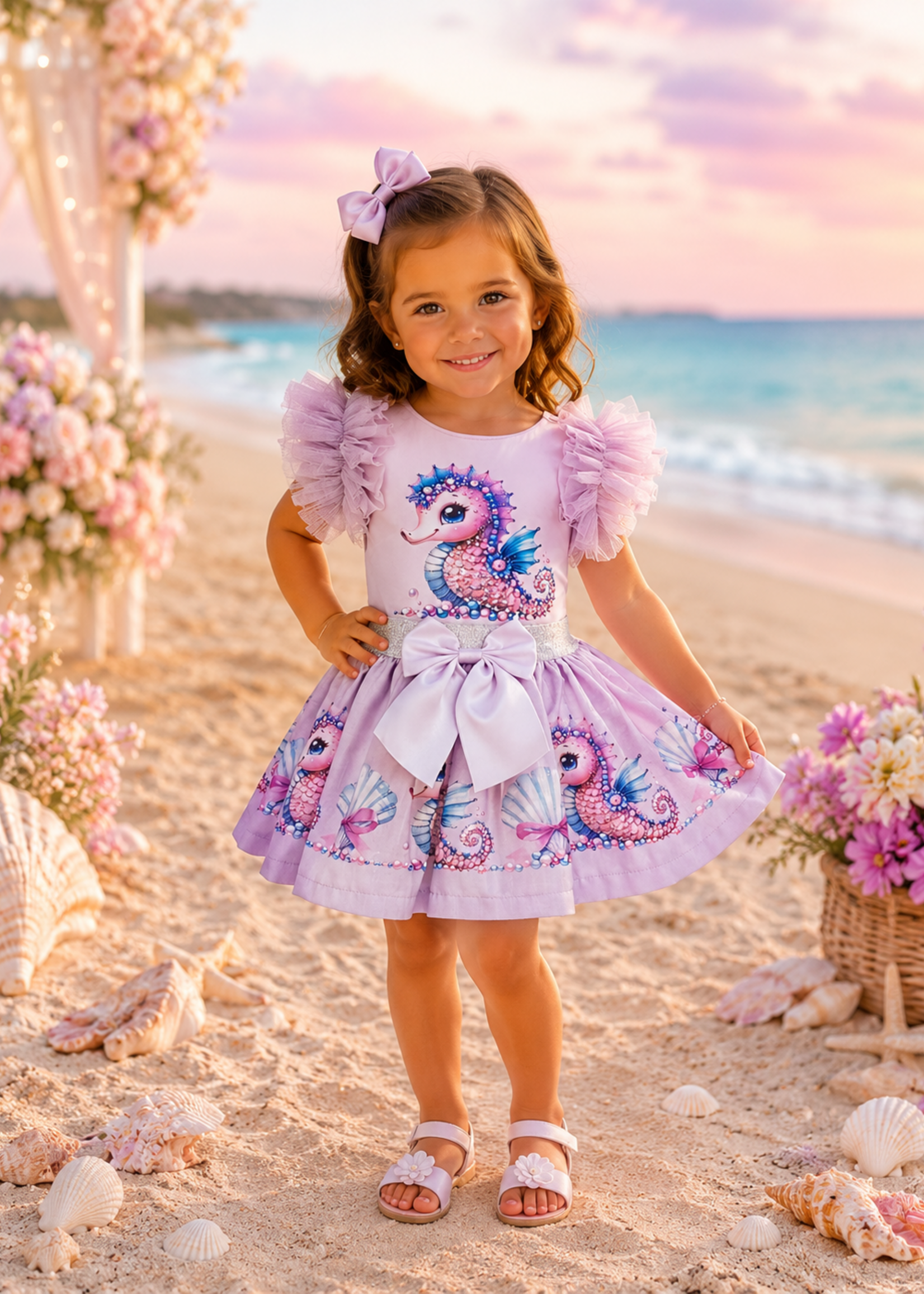 Luxury Seahorse Set Lila