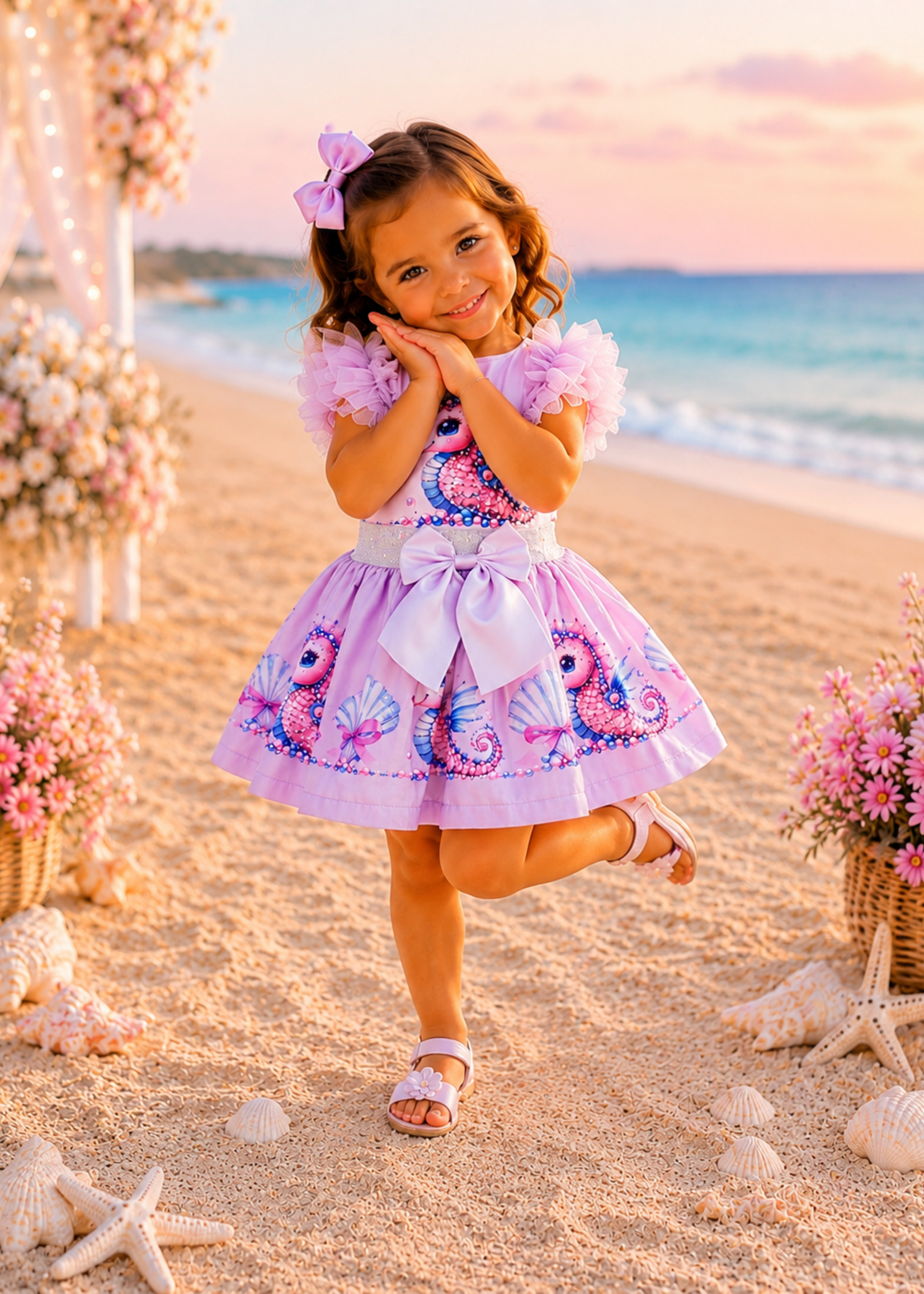 Luxury Seahorse Set Lila