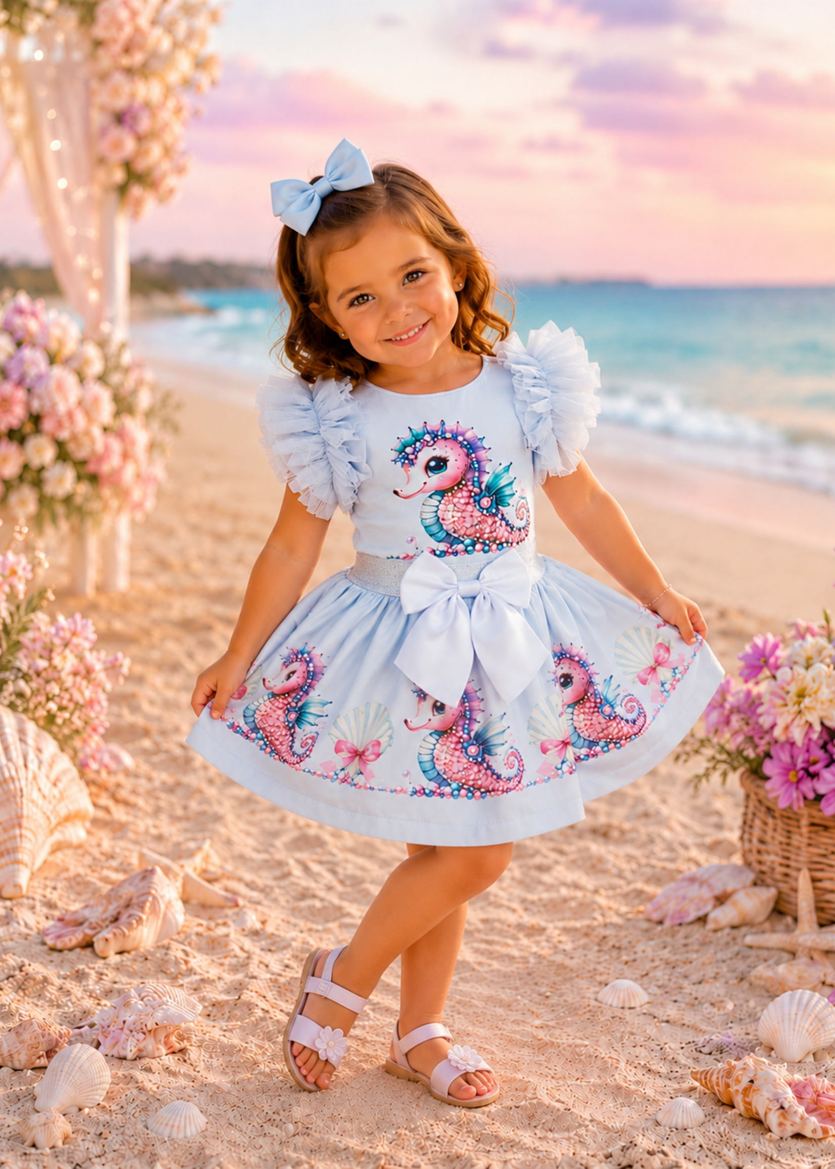 Luxury Seahorse Set  Blue