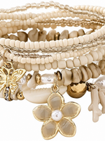 Ibiza Bracelet Flower Beige