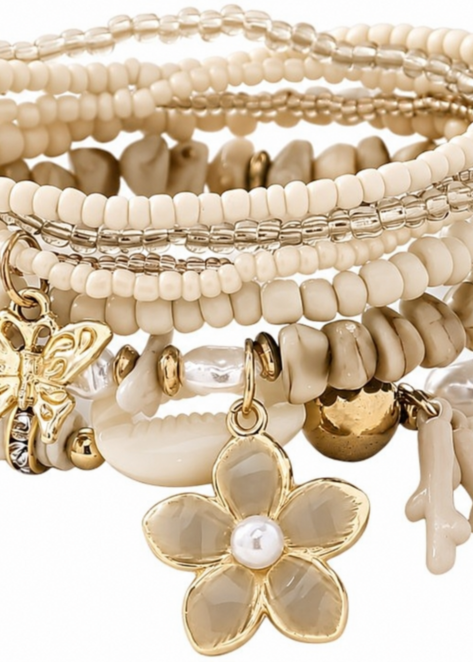 Ibiza Bracelet Flower Beige