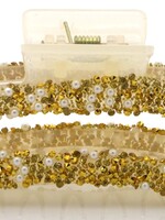 Haarklem Glitter Pearls Gold