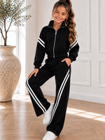 Sporty Stripe Set Black