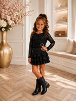 Lace Broche Top Black