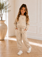 Sparkle Bow Comfy Set Beige