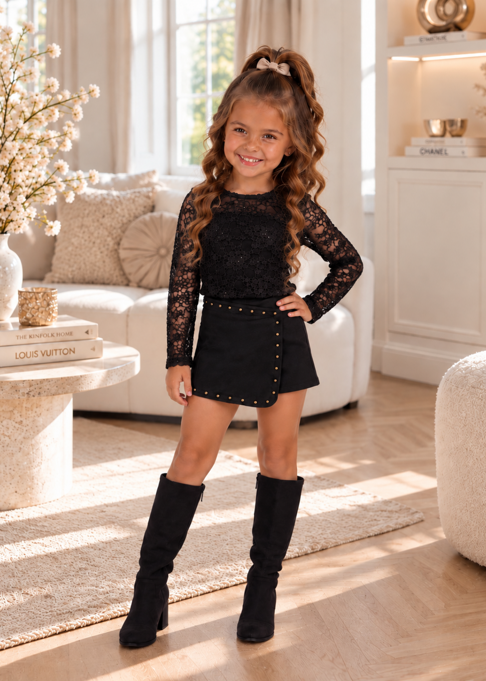 Luna Lace Top Black