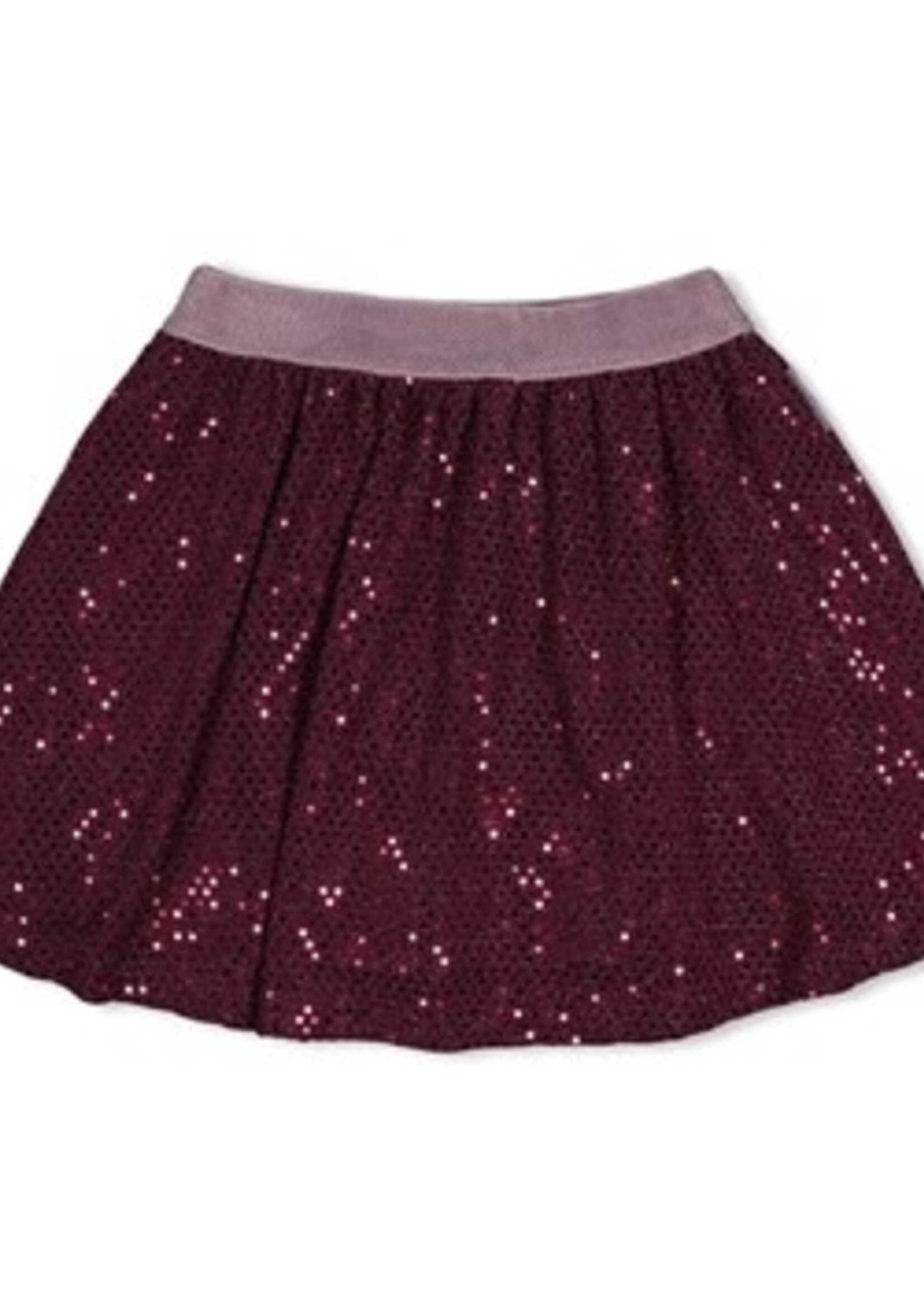 Jubel Burgundy Glitter Skirt