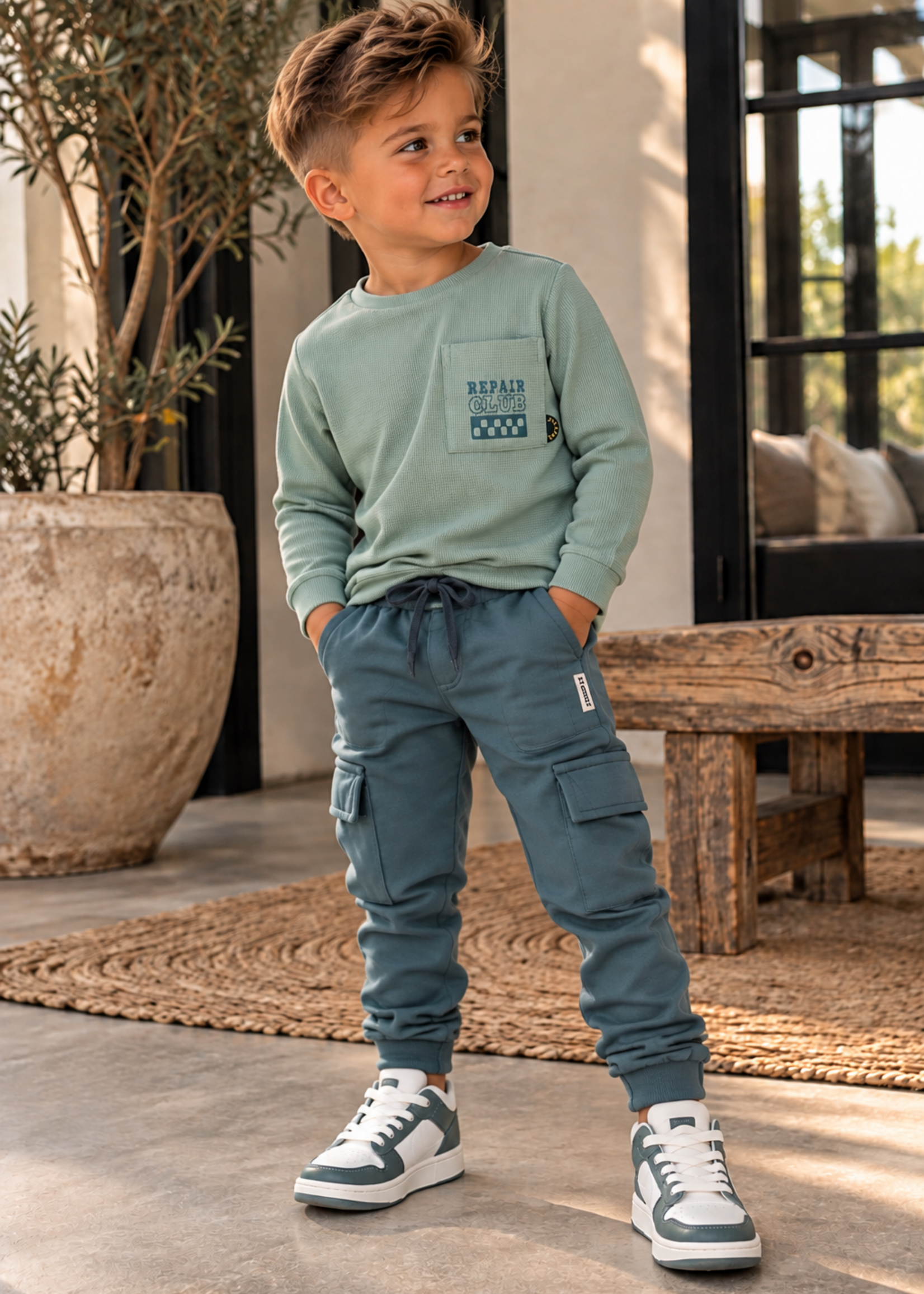 Sturdy Waffel Jade Green Longsleeve