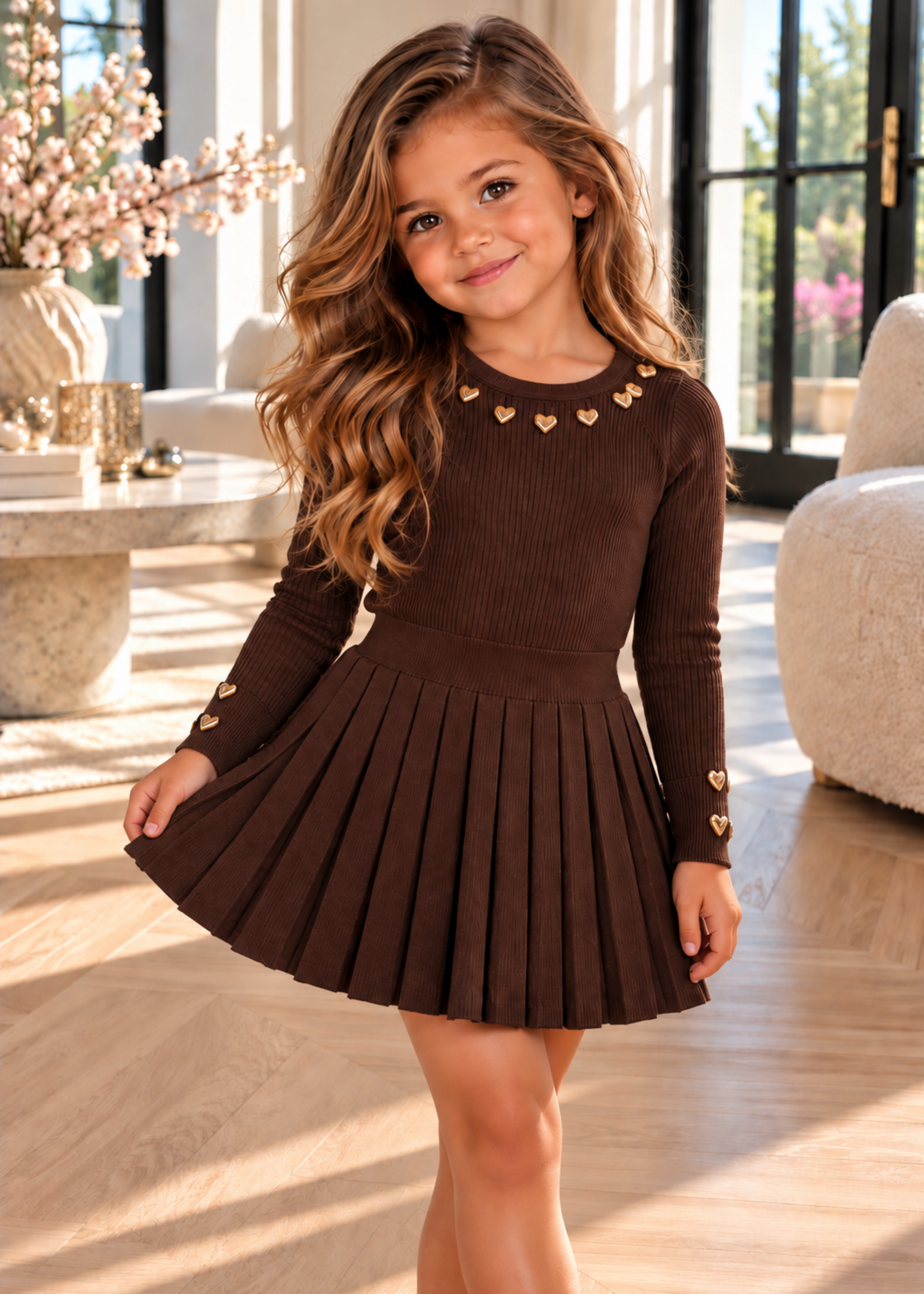 Jolie Heart Dress Choco
