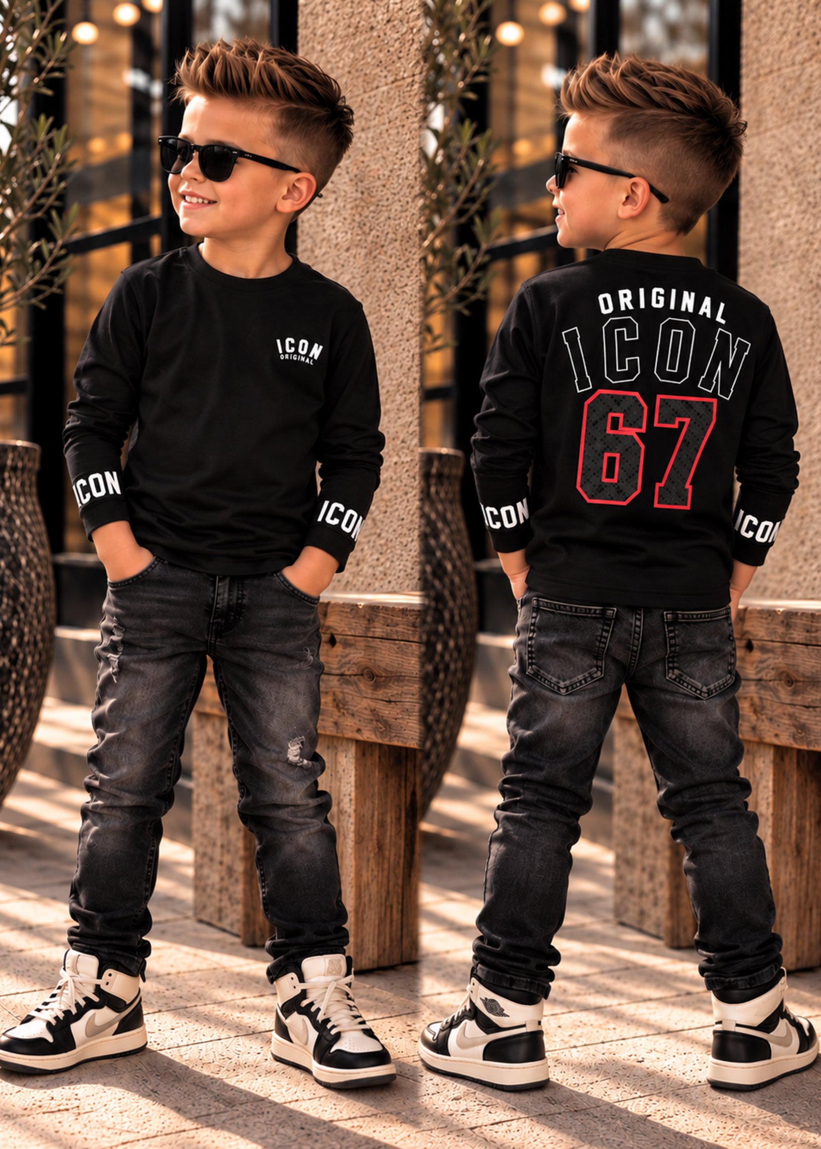 Icon Streetwear 67 Longsleeve Black Levertijd 13 okt