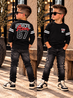 Icon Stripe 67Longsleeve Black Levertijd 13 okt