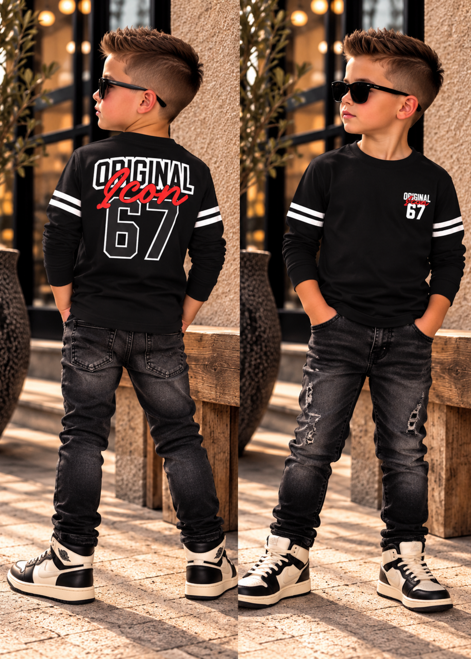 Icon Stripe 67 Longsleeve Black Levertijd 13 okt