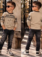 Icon 3D Printed 67 Longsleeve Beige