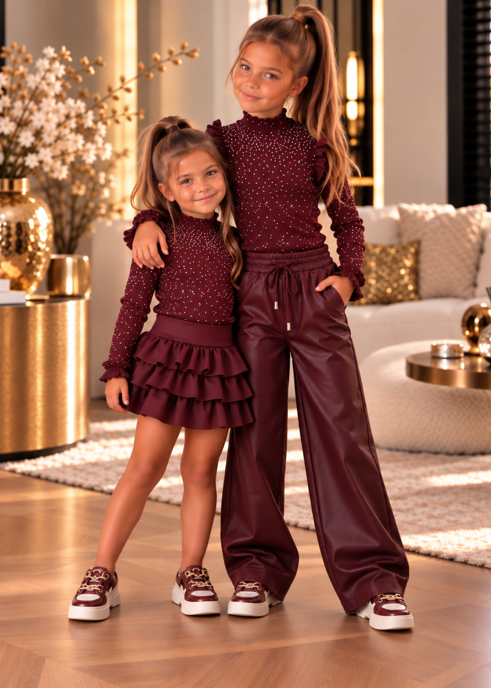 Diva Diamond Top Burgundy