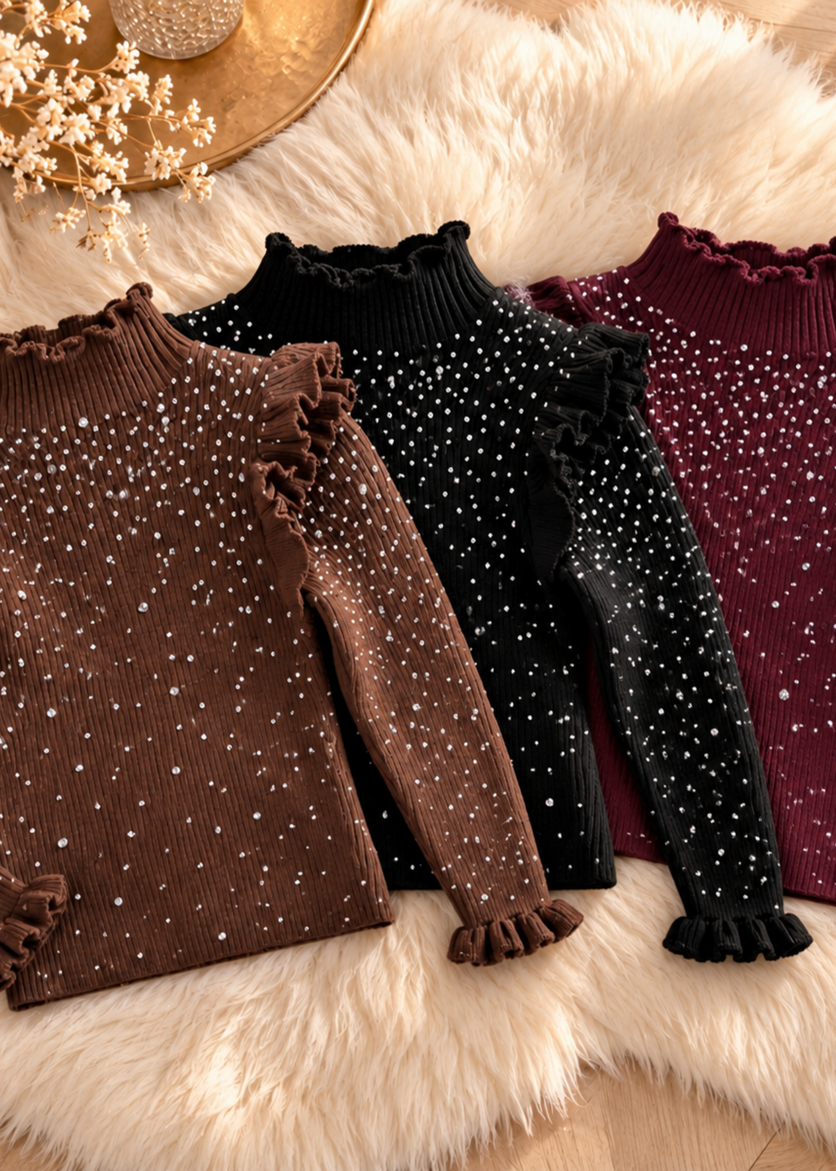 Diva Diamond Top Burgundy