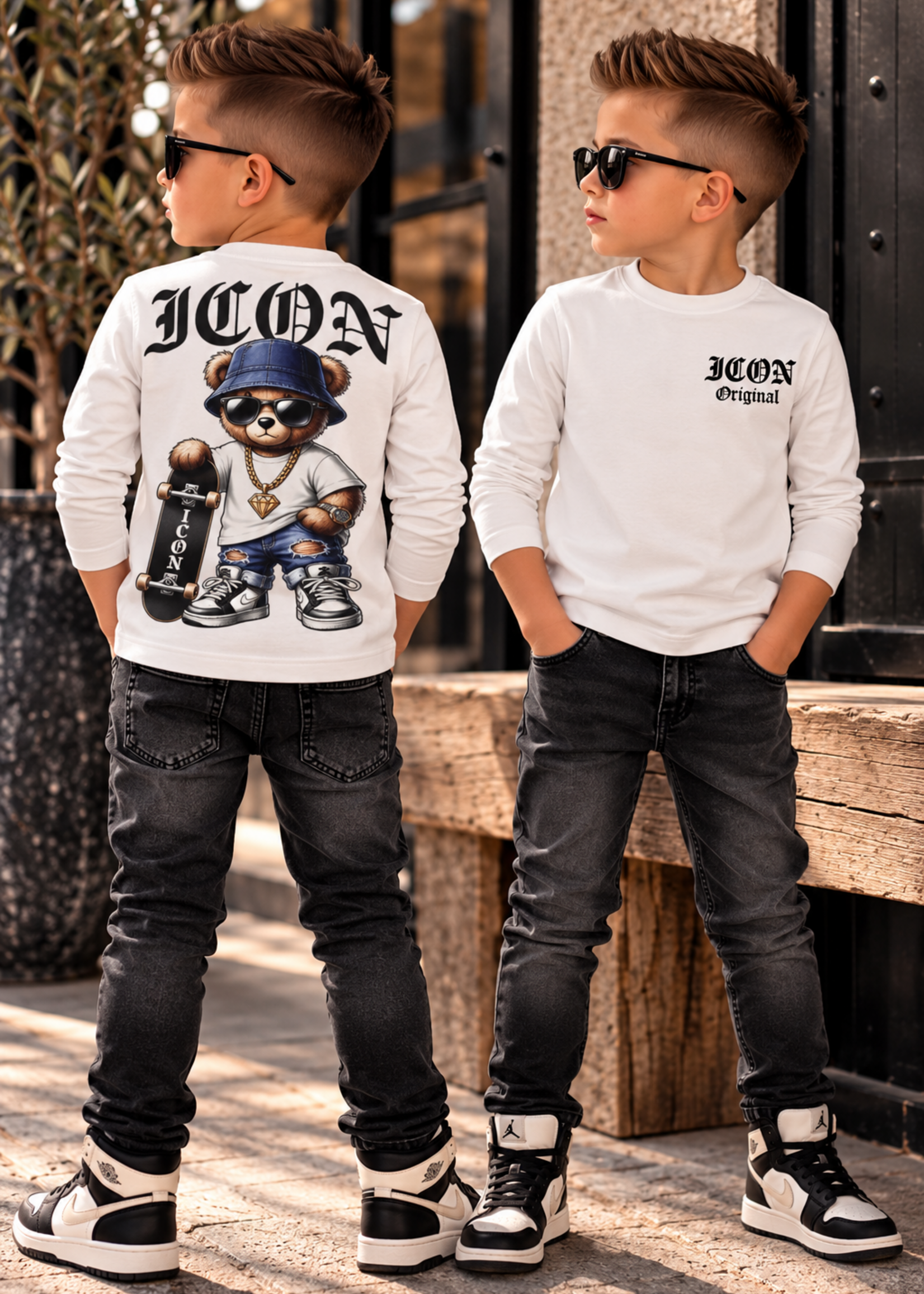 Icon Longsleeve Skate Bear OffWhite