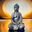 Wurm Boeddha mediterend zwart/bruin