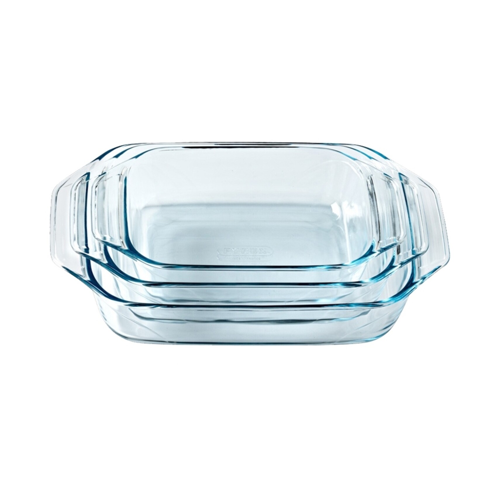 Pyrex Pyrex Irresistible Rechthoekige Ovenschalen van Transparant Glas - Set van 3