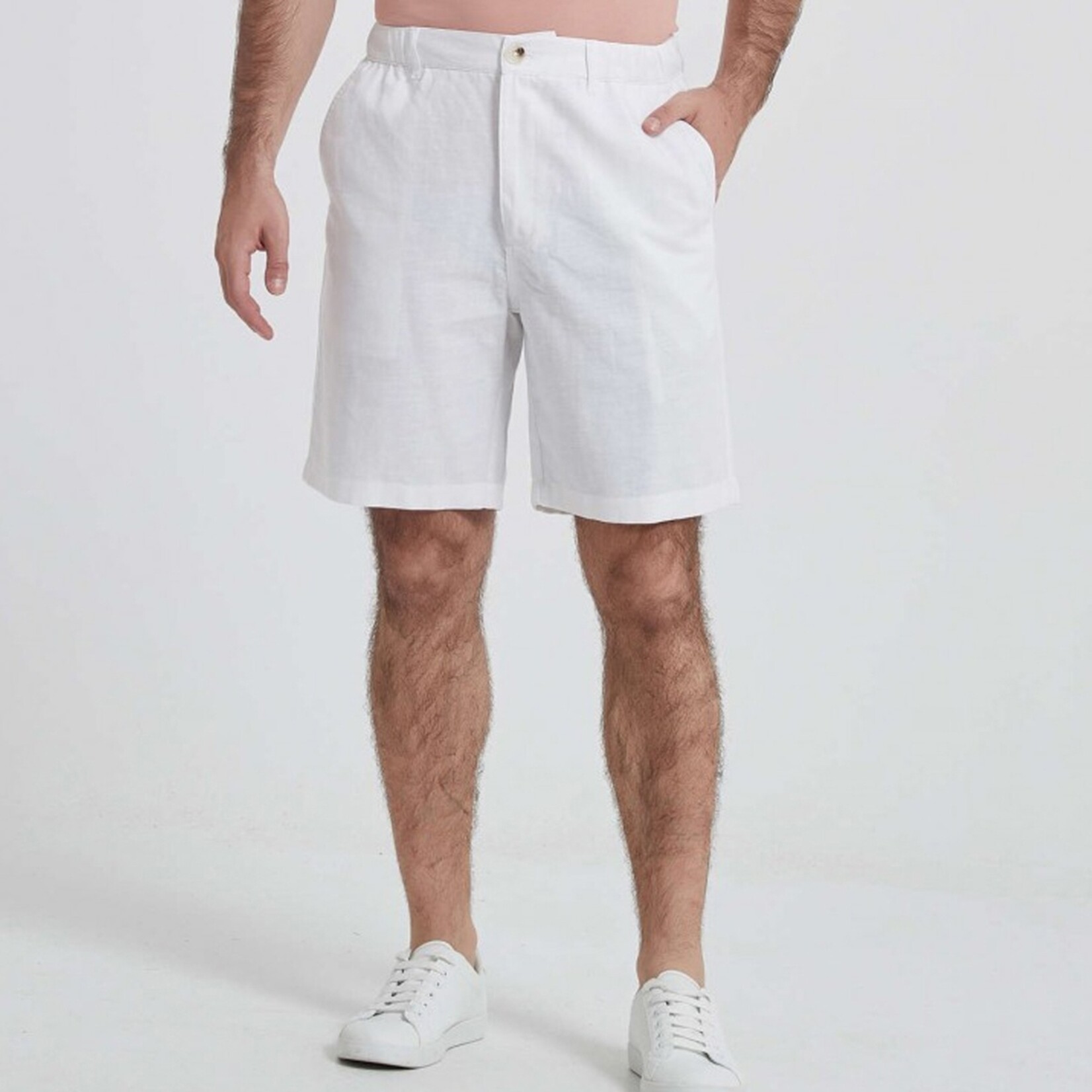 William de Faye William de Faye Linnen Chino Shorts – Korte Broek voor Heren – Linnen / 3XL