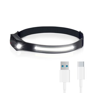 FlinQ FlinQ Oplaadbare LED Hoofdlamp met Sensor – Hoofdband met Verlichting