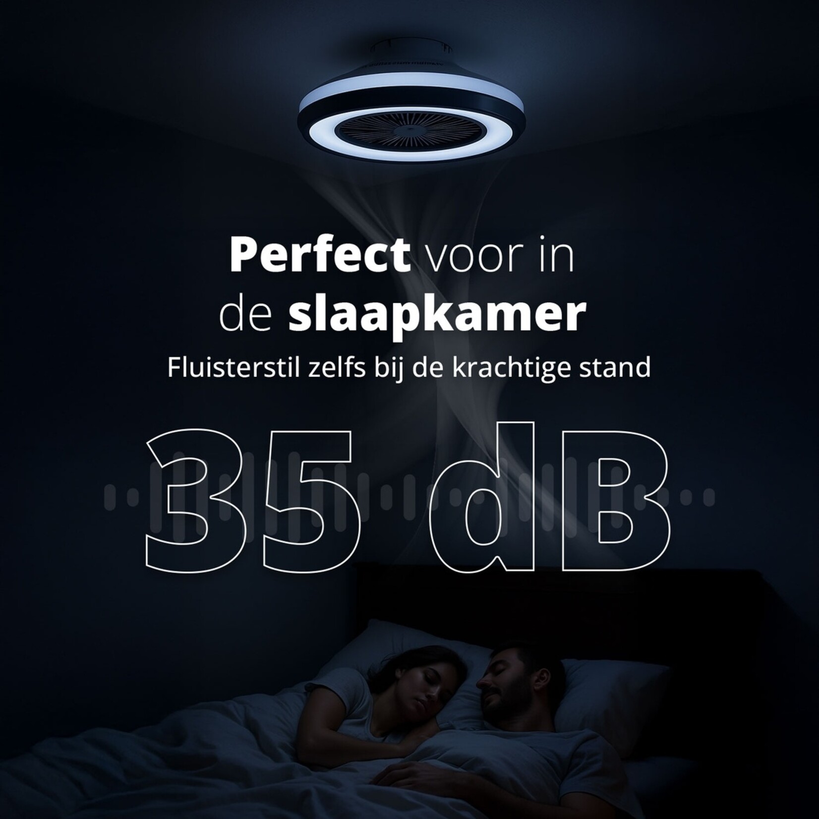 FlinQ FlinQ LumiFan Slimme Plafondventilator - Compact en Stil