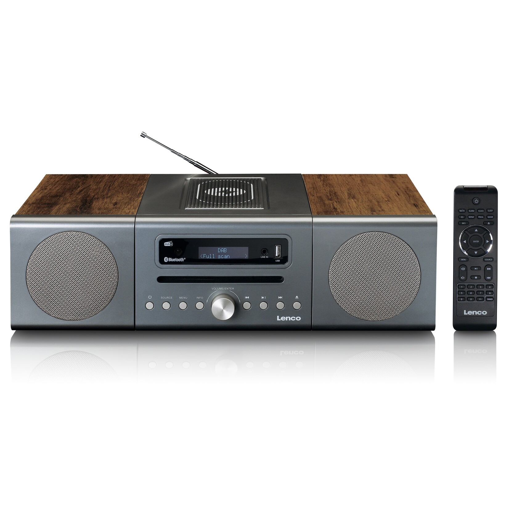 Lenco Lenco MC-175SI Stereo Set – FM en DAB+ Radio met Bluetooth 5.0 en Retro Design