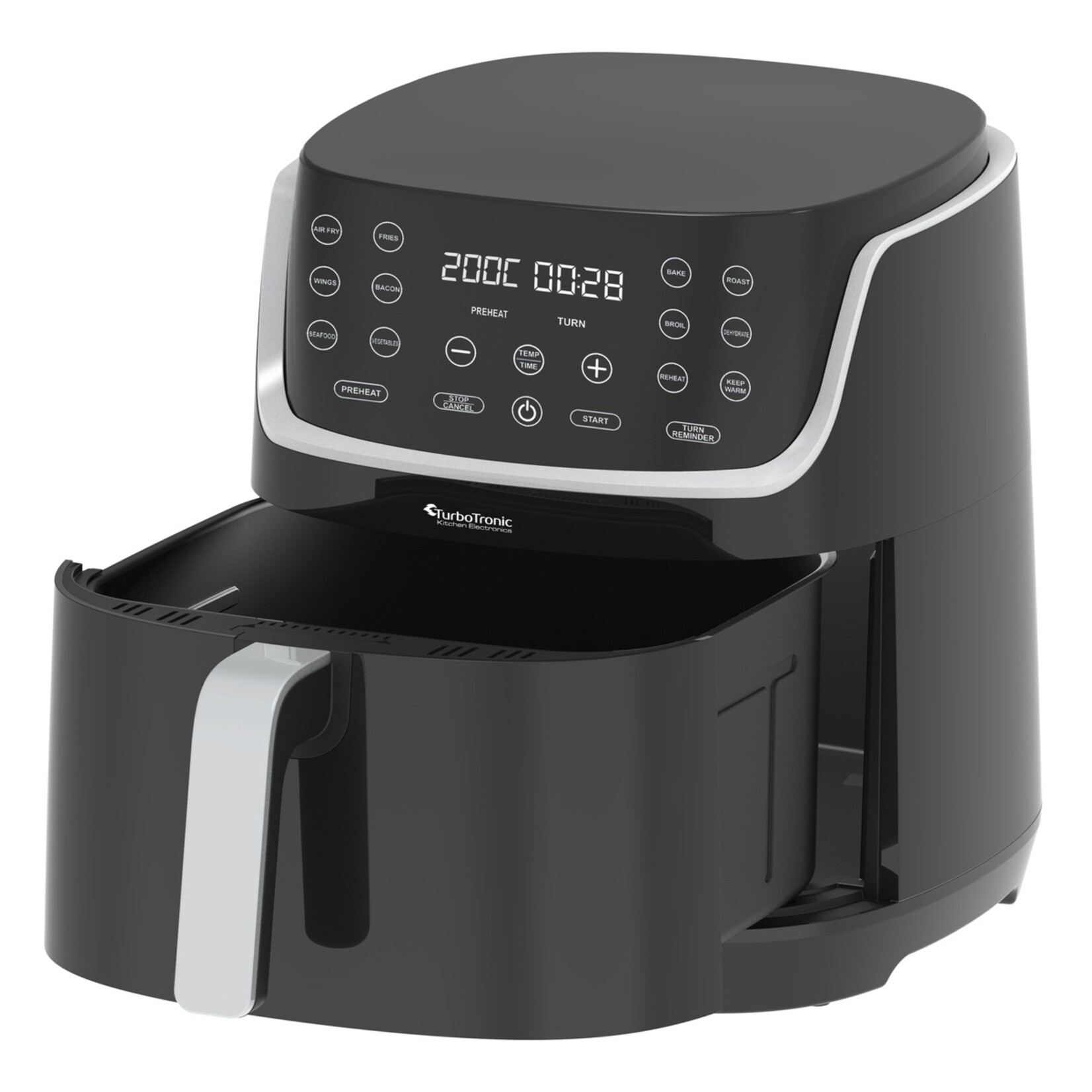 TurboTronic TurboTronic AF13D Digitale Airfryer XL met 13 Kookprogramma’s - Heteluchtfriteuse - 8 Liter