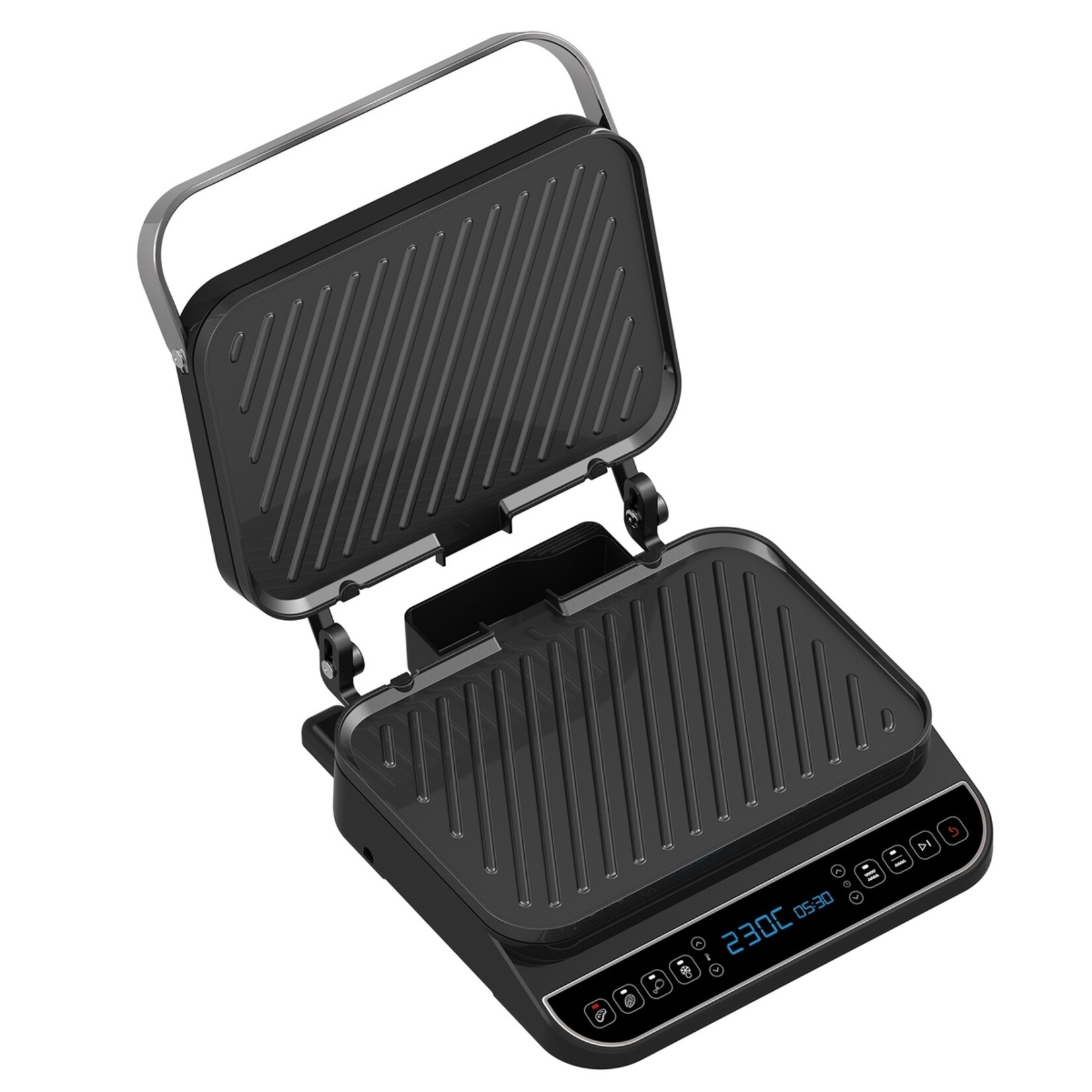 TurboTronic TurboTronic CG900 Contactgrill - Grillplaat met 4 Kookprogramma’s - 2000 Watt