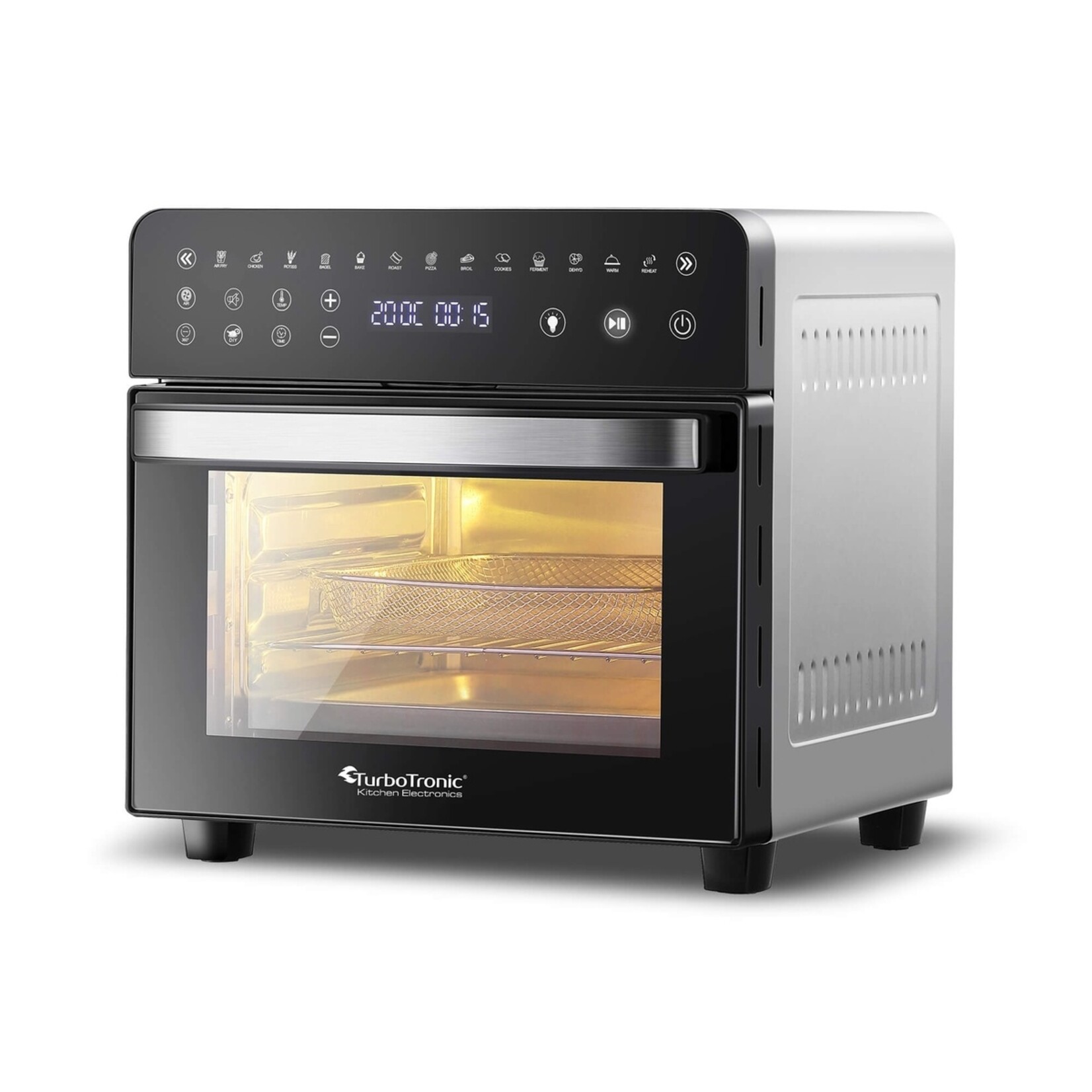 TurboTronic TurboTronic AFO14 Heteluchtfriteuse / Airfryer XXL en Oven met Draaispit - 14 Liter