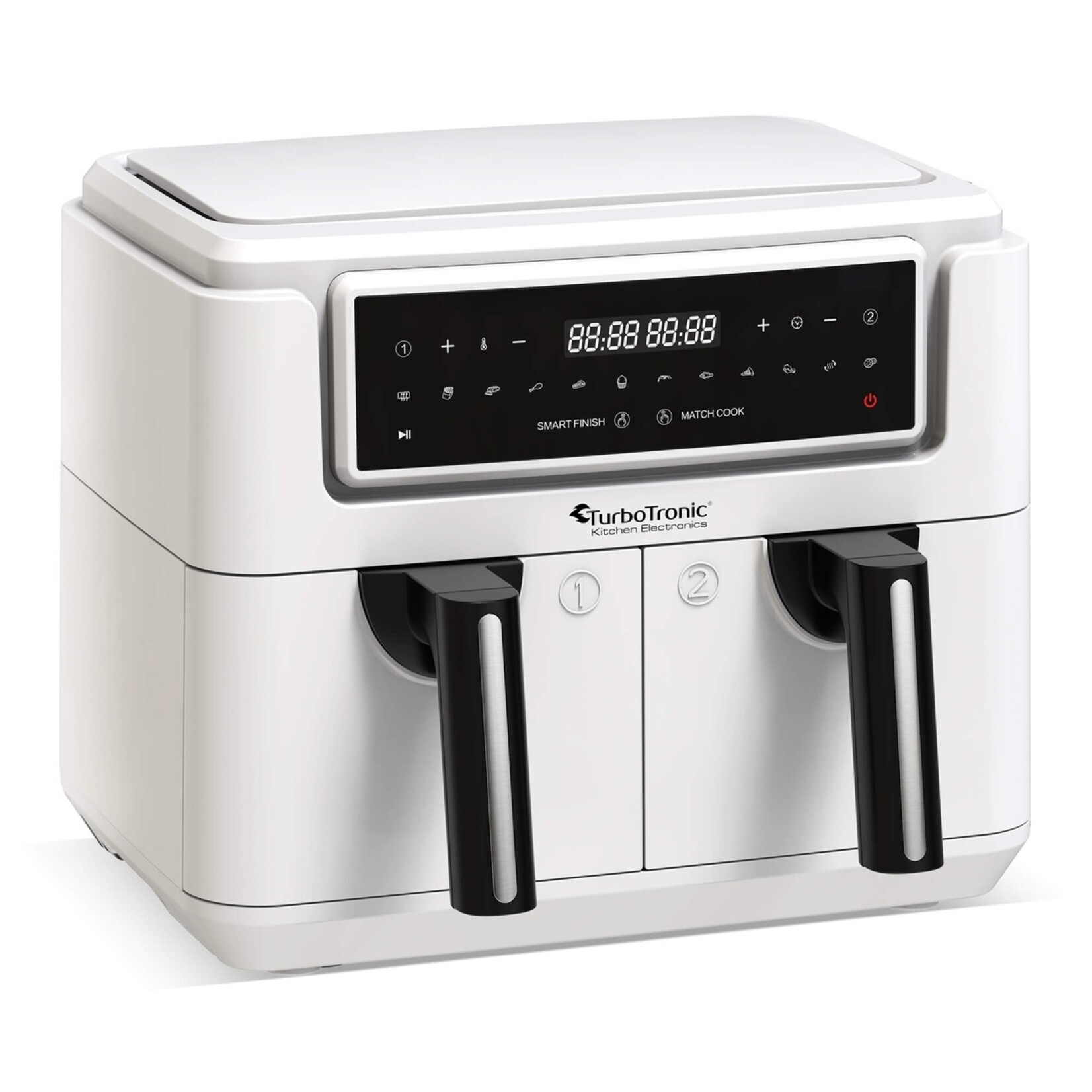 TurboTronic TurboTronic AF118 Dubbele Airfryer XL - Digitale Heteluchfriteuse - 7,6 Liter