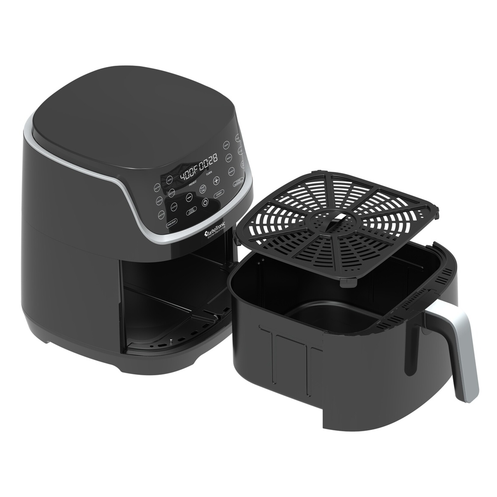 TurboTronic TurboTronic AF13D Digitale Airfryer XL met 13 Kookprogramma’s - Heteluchtfriteuse - 8 Liter