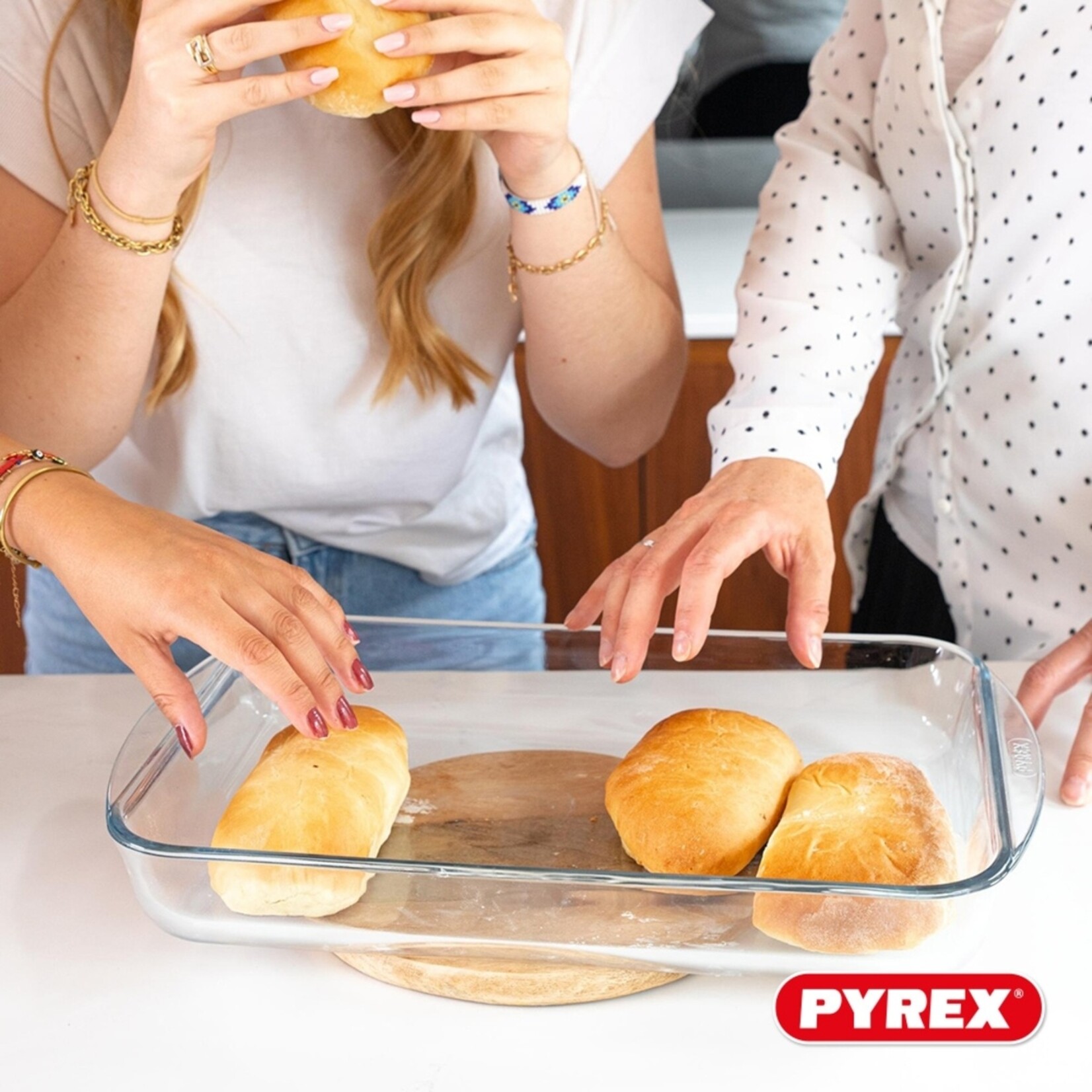 Pyrex Pyrex Essentials Rechthoekige Ovenschalen van Transparant Glas - Set van 2