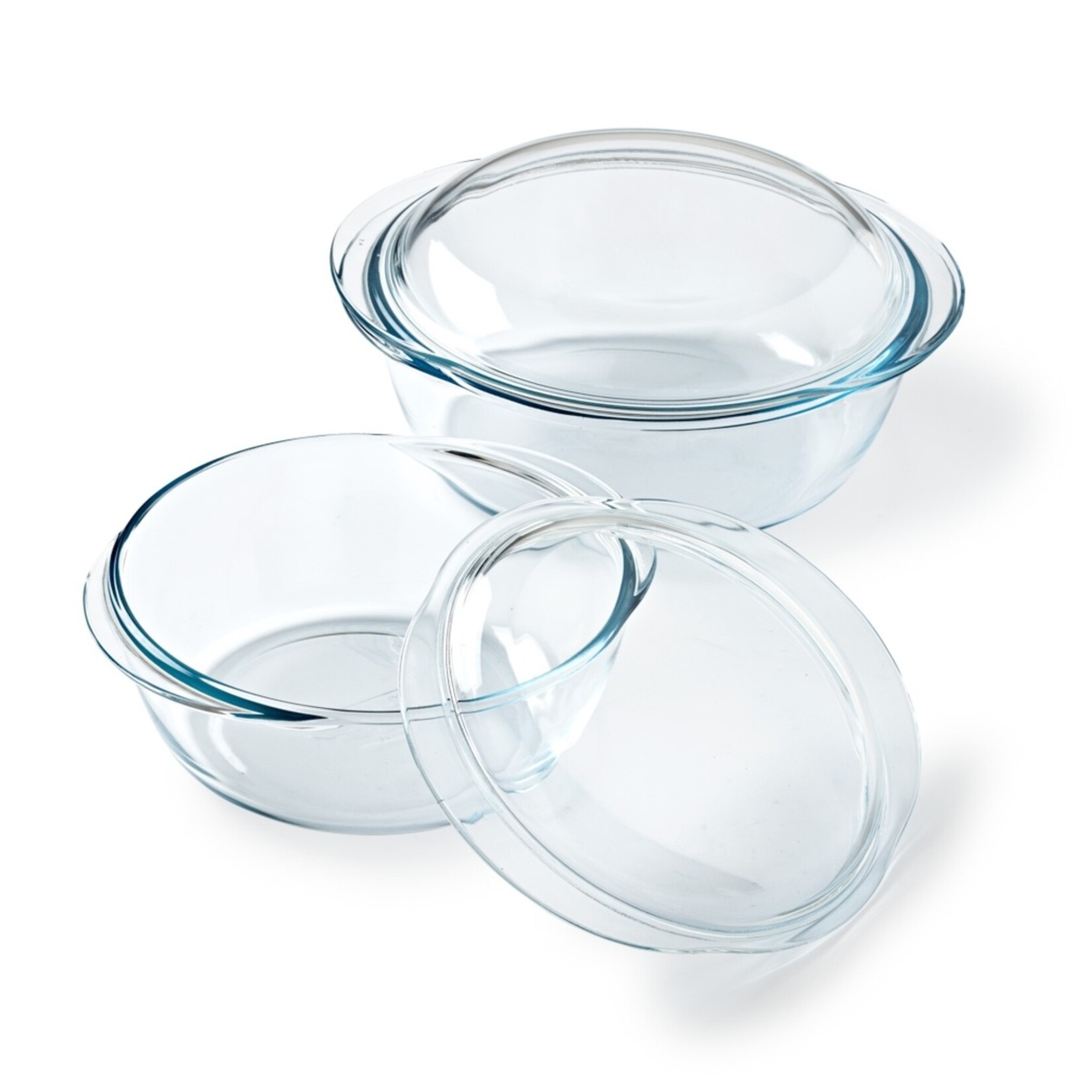 Pyrex Pyrex 4-in-1 Ronde Ovenschalen met Deksel van Glas